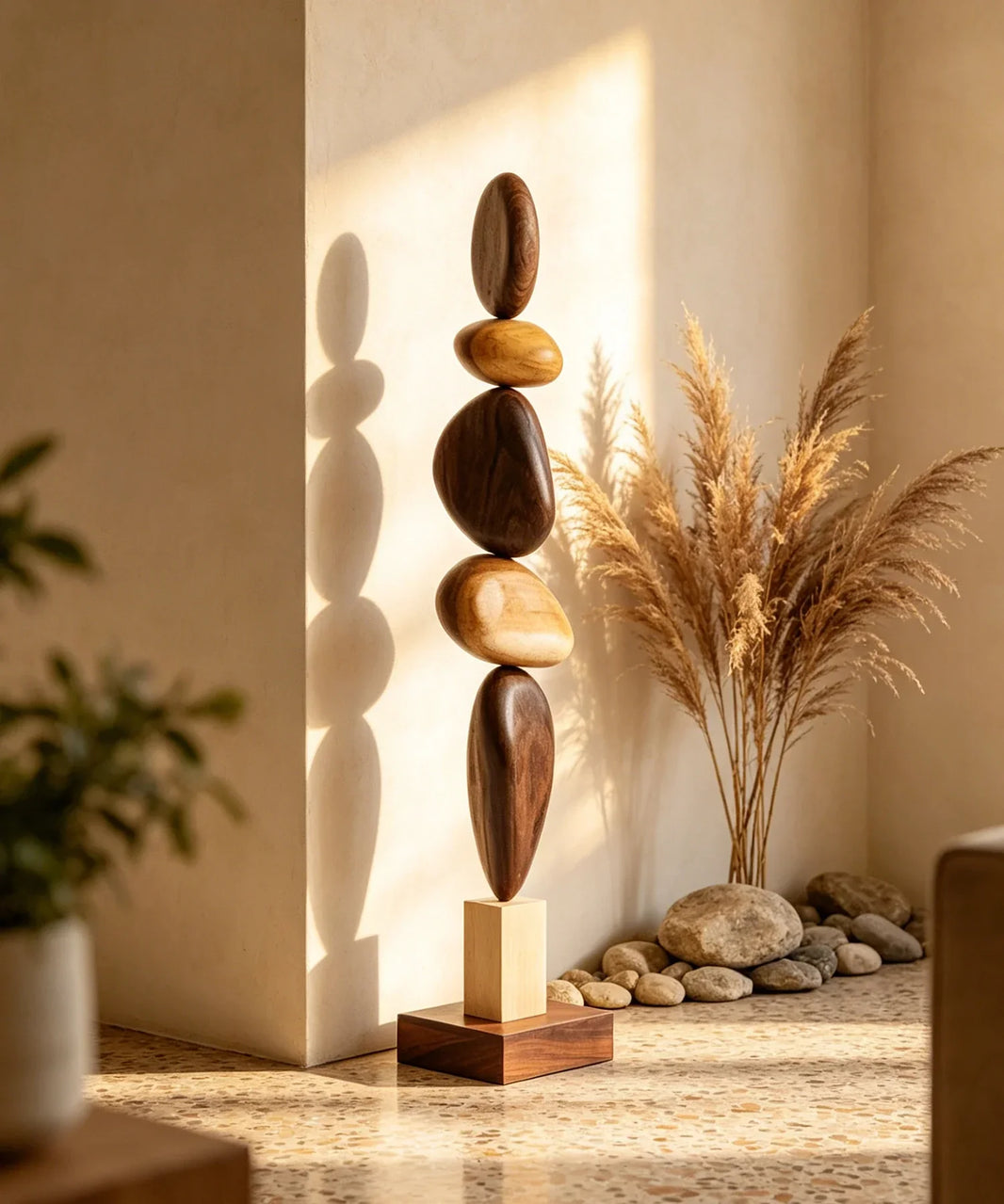 Balanced Beauty: The Hand-Carved Stacked Sculpture That Brings Zen to Luxury Interiors
