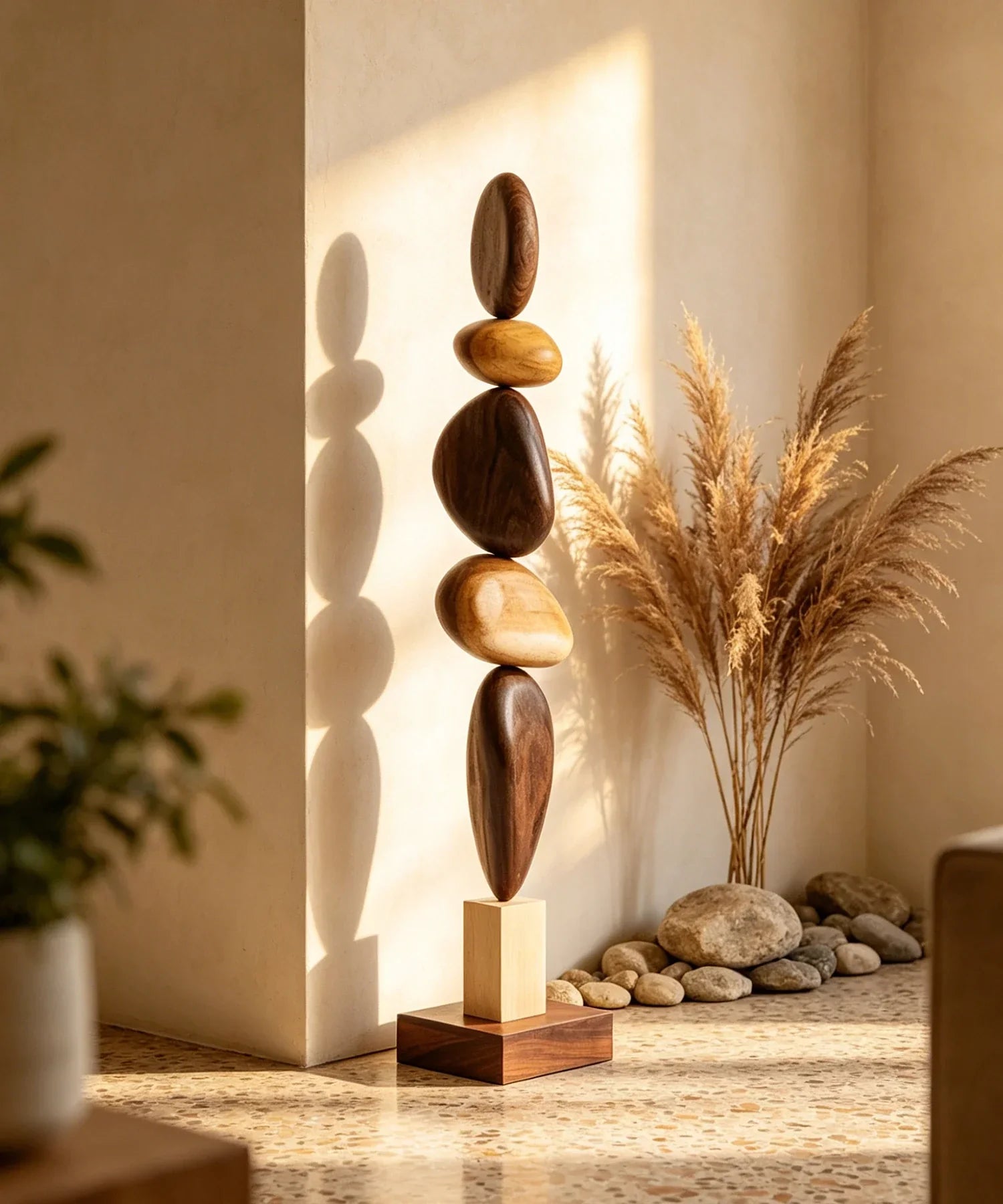 Balanced Beauty: The Hand-Carved Stacked Sculpture That Brings Zen to Luxury Interiors