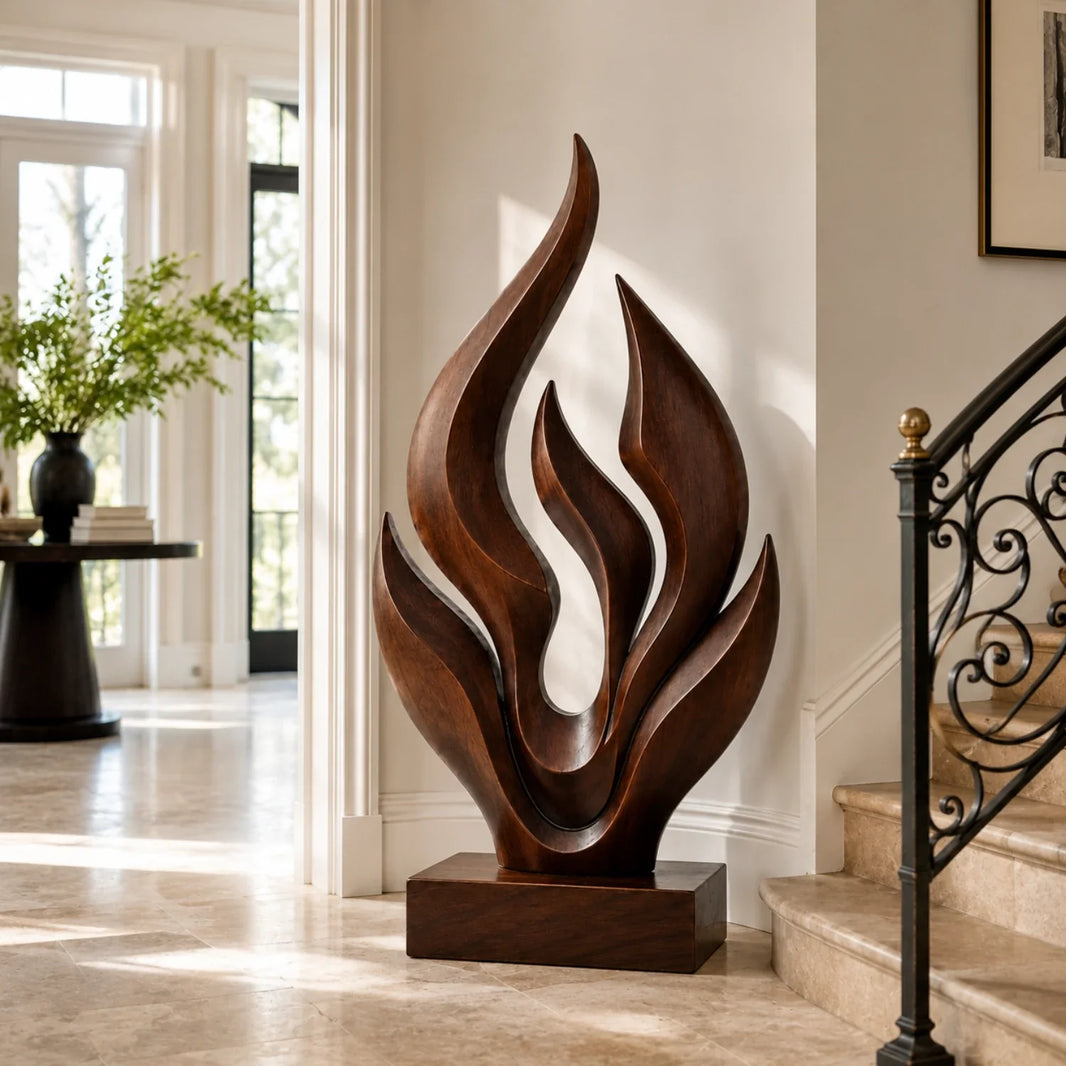Sculpting the Flame: How Abstract Wood Art Brings Movement Into the Home