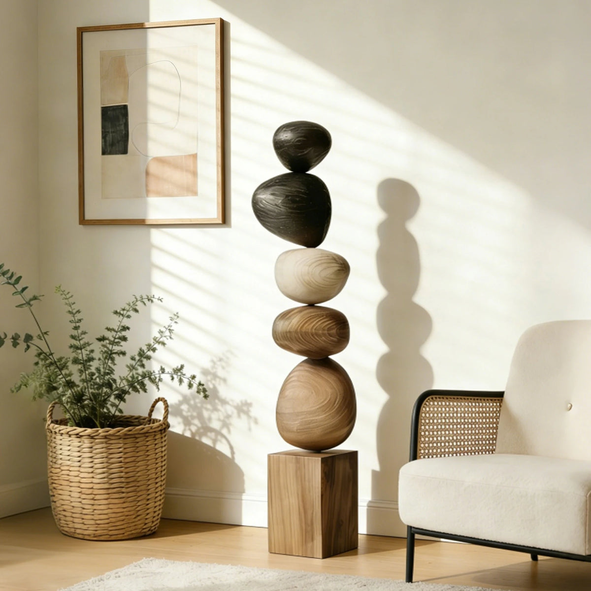 Large Wood Sculpture | Gradient Totem