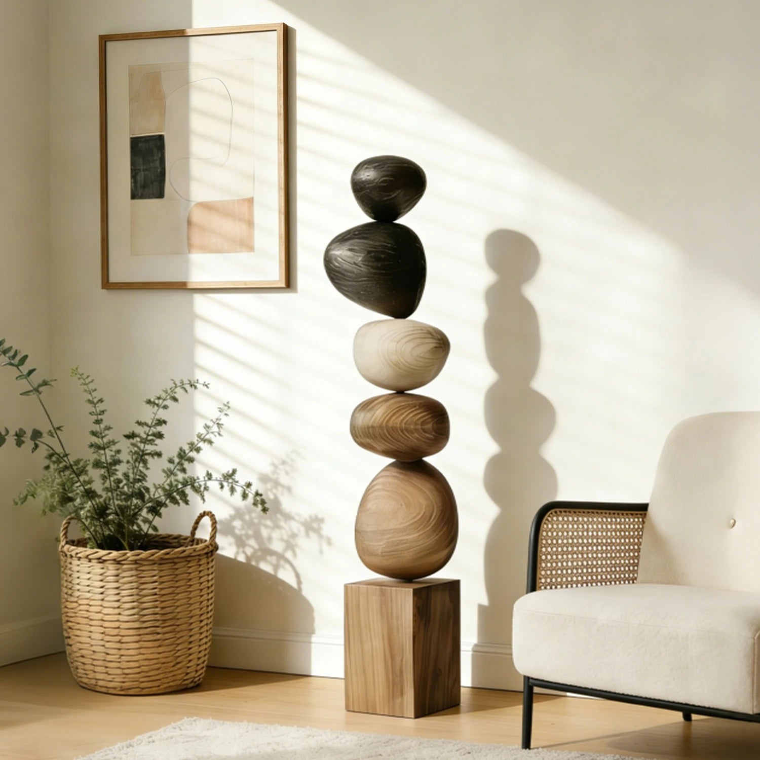 Large Wood Sculpture | Gradient Totem