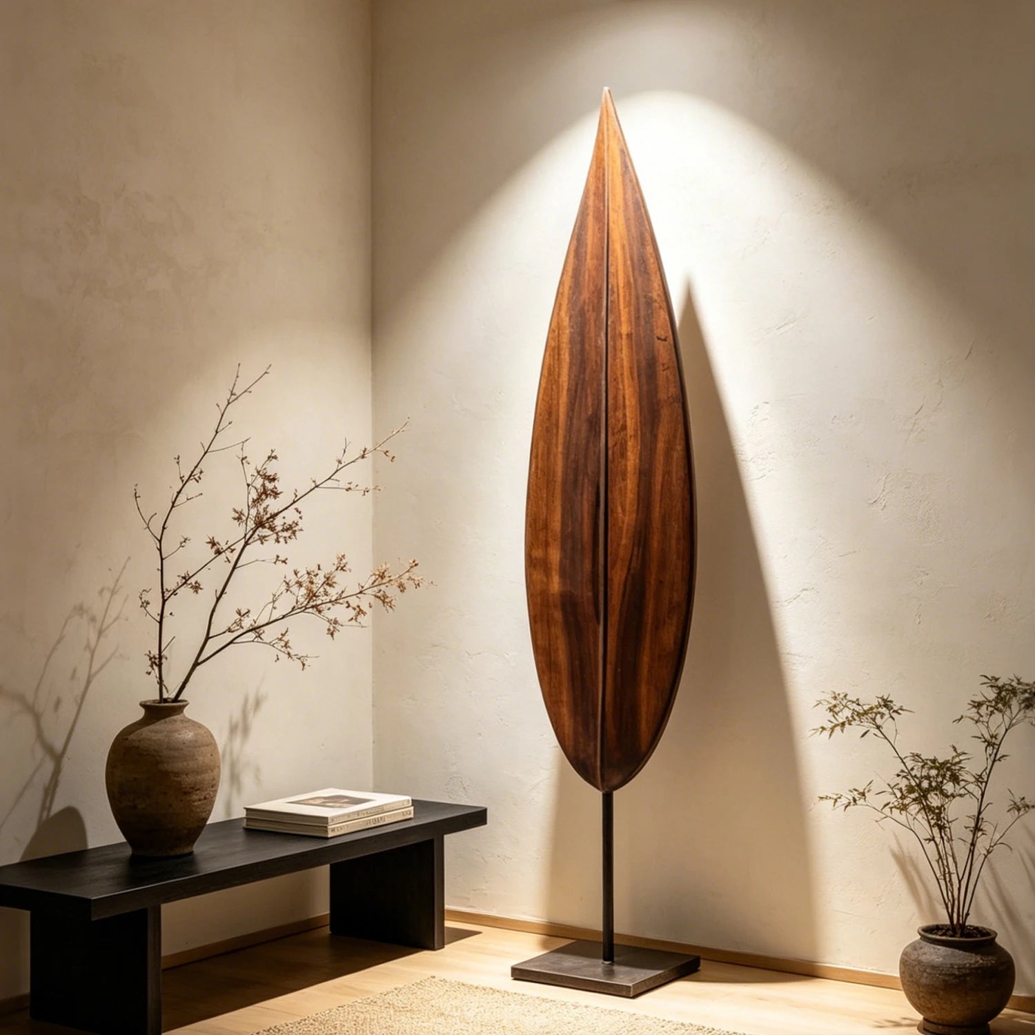 Large Wood Sculpture | Silhouette of the Leaf