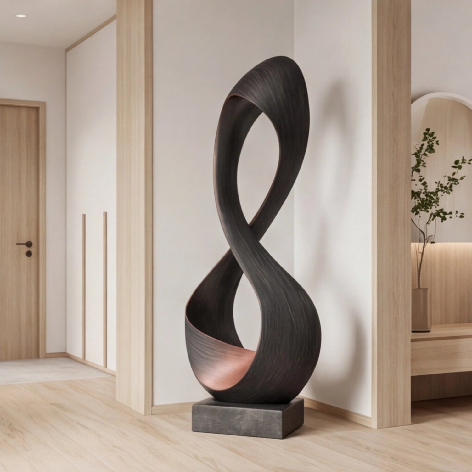 Large Wood Sculpture | Infinity Twist