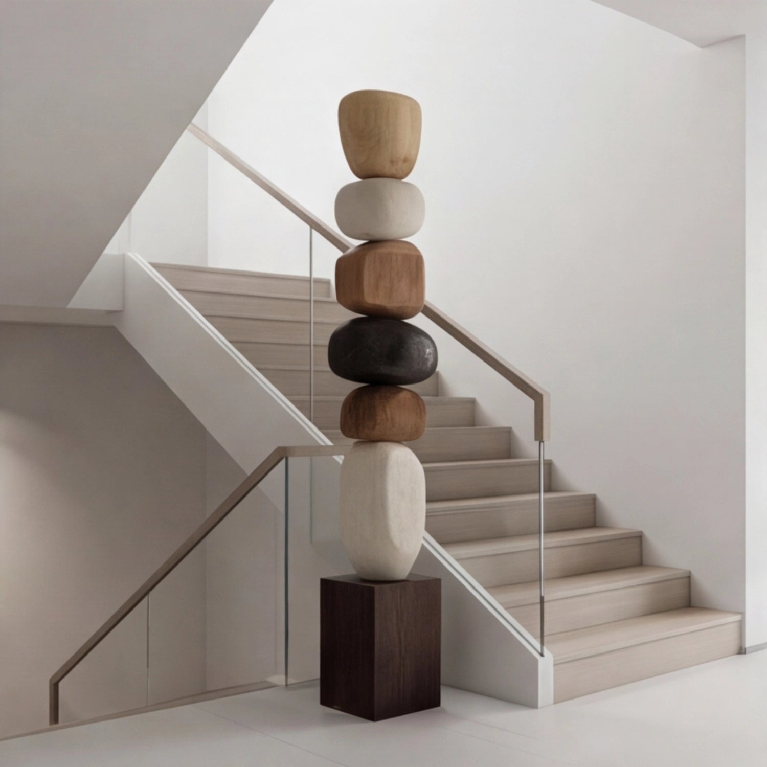 Large Wood Sculpture | Geometric Rhythm