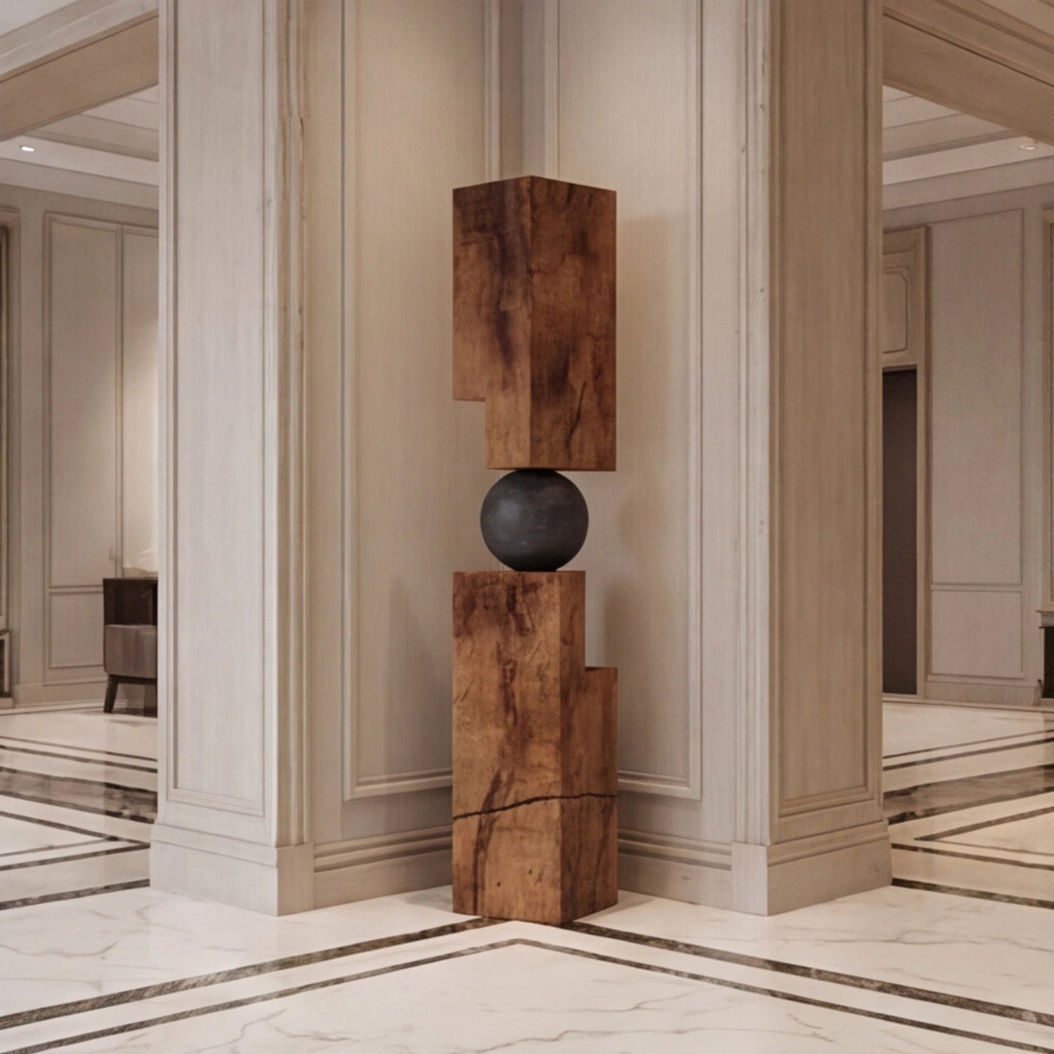 Large Wood Sculpture | Equilibrium Totem