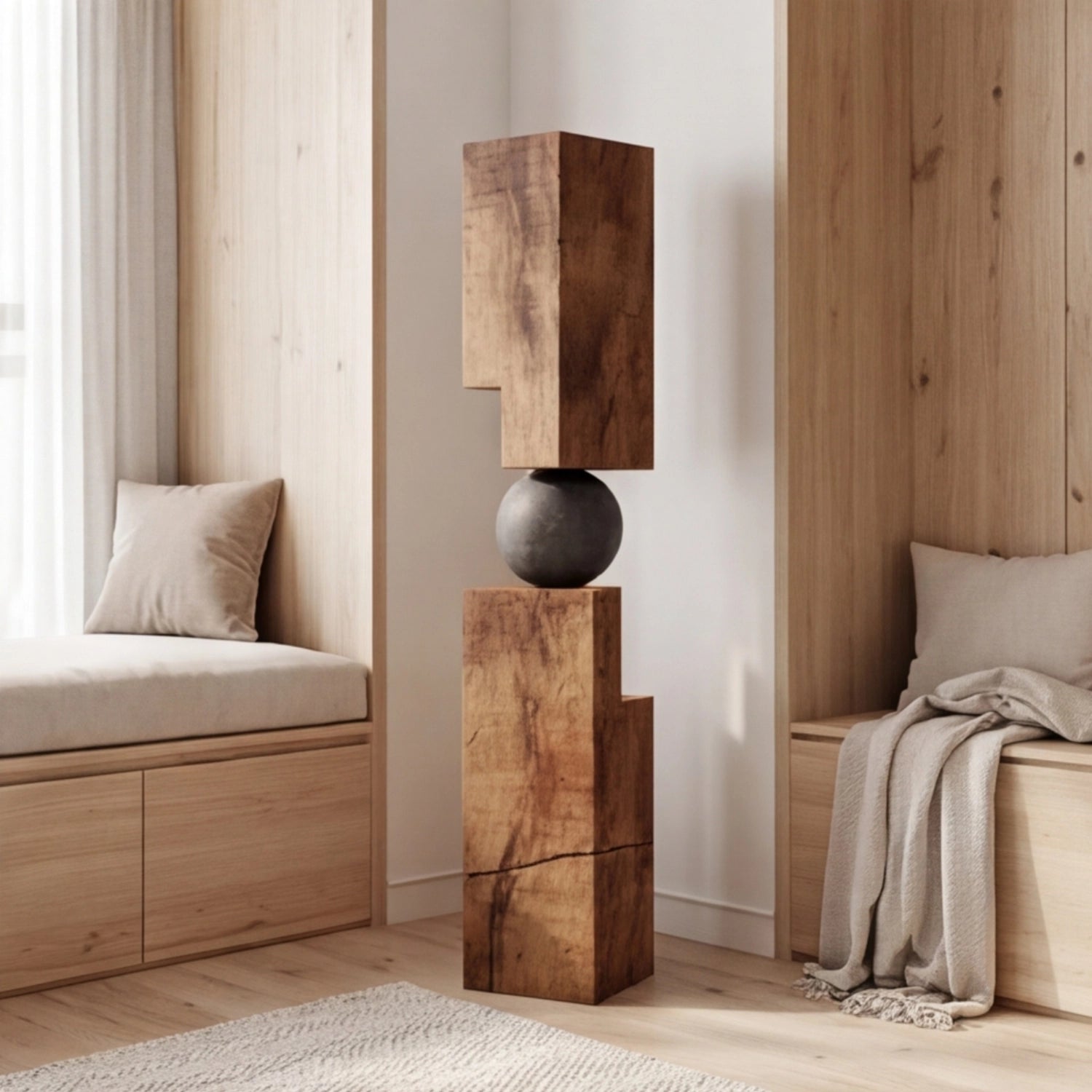 Large Wood Sculpture | Equilibrium Totem