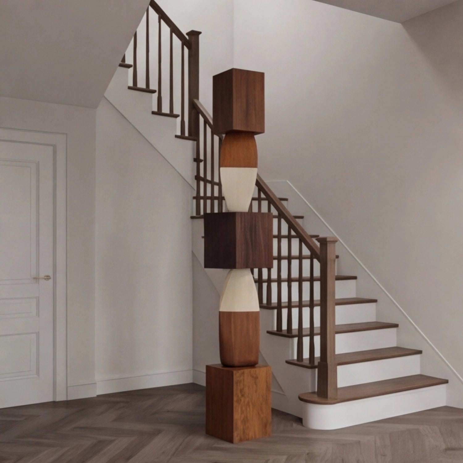 Large Wood Sculpture | Modular Column