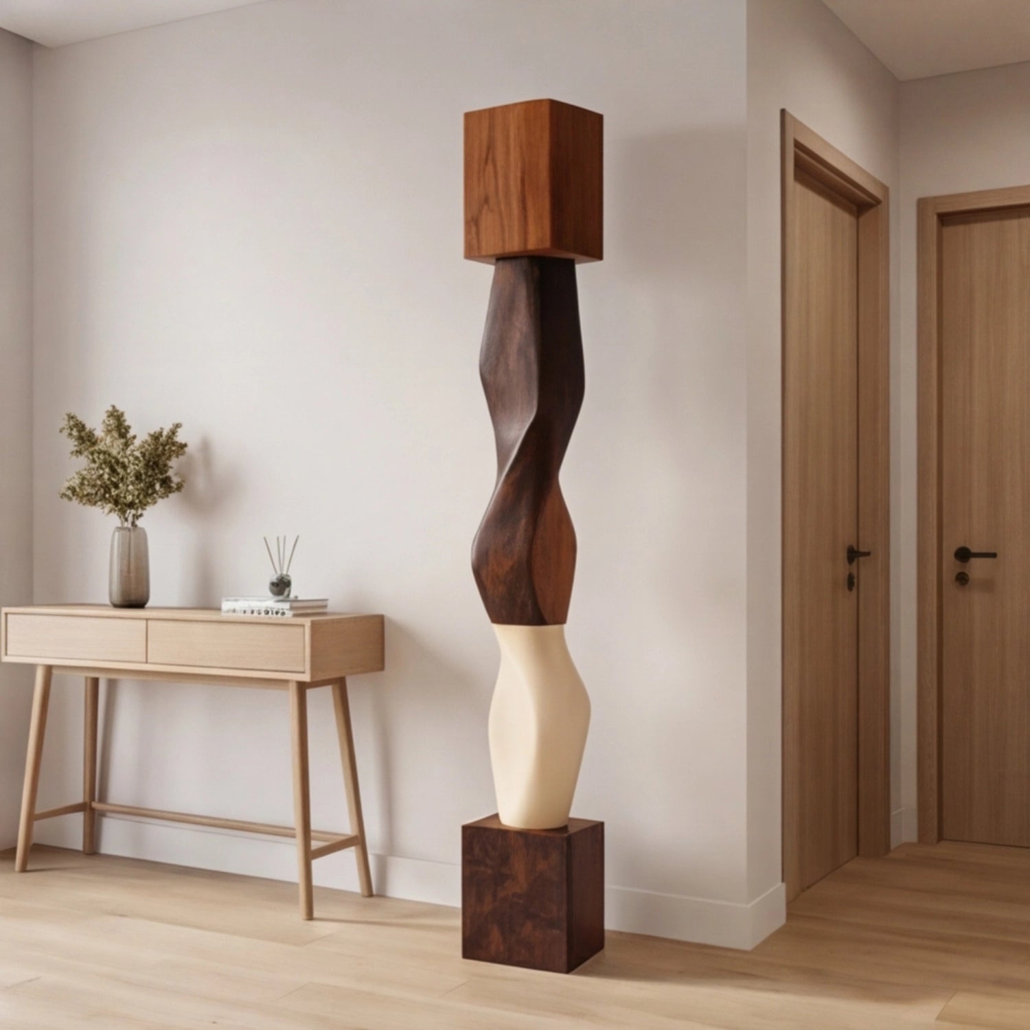 Large Wood Sculpture | Braid Form