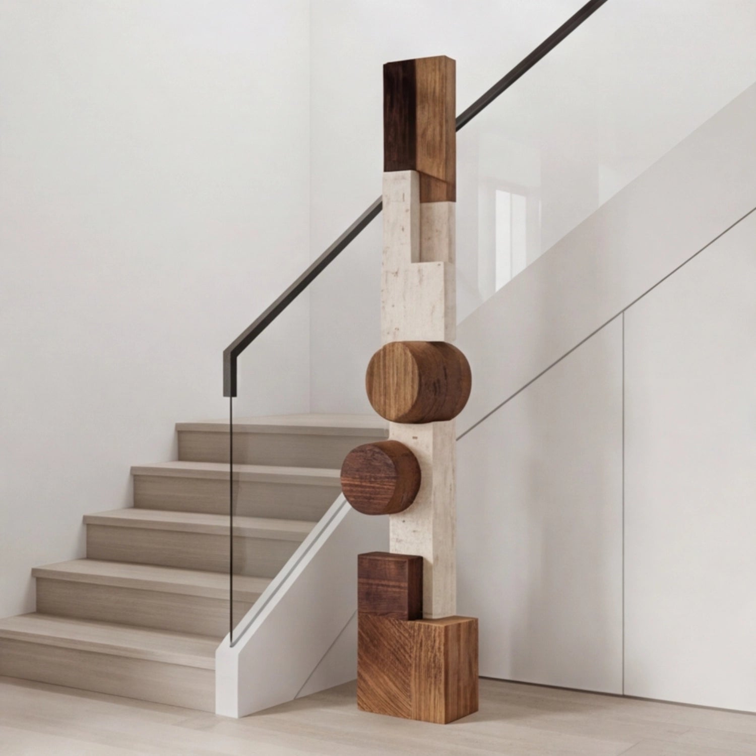 Large Wood Sculpture | Geometric Cadence