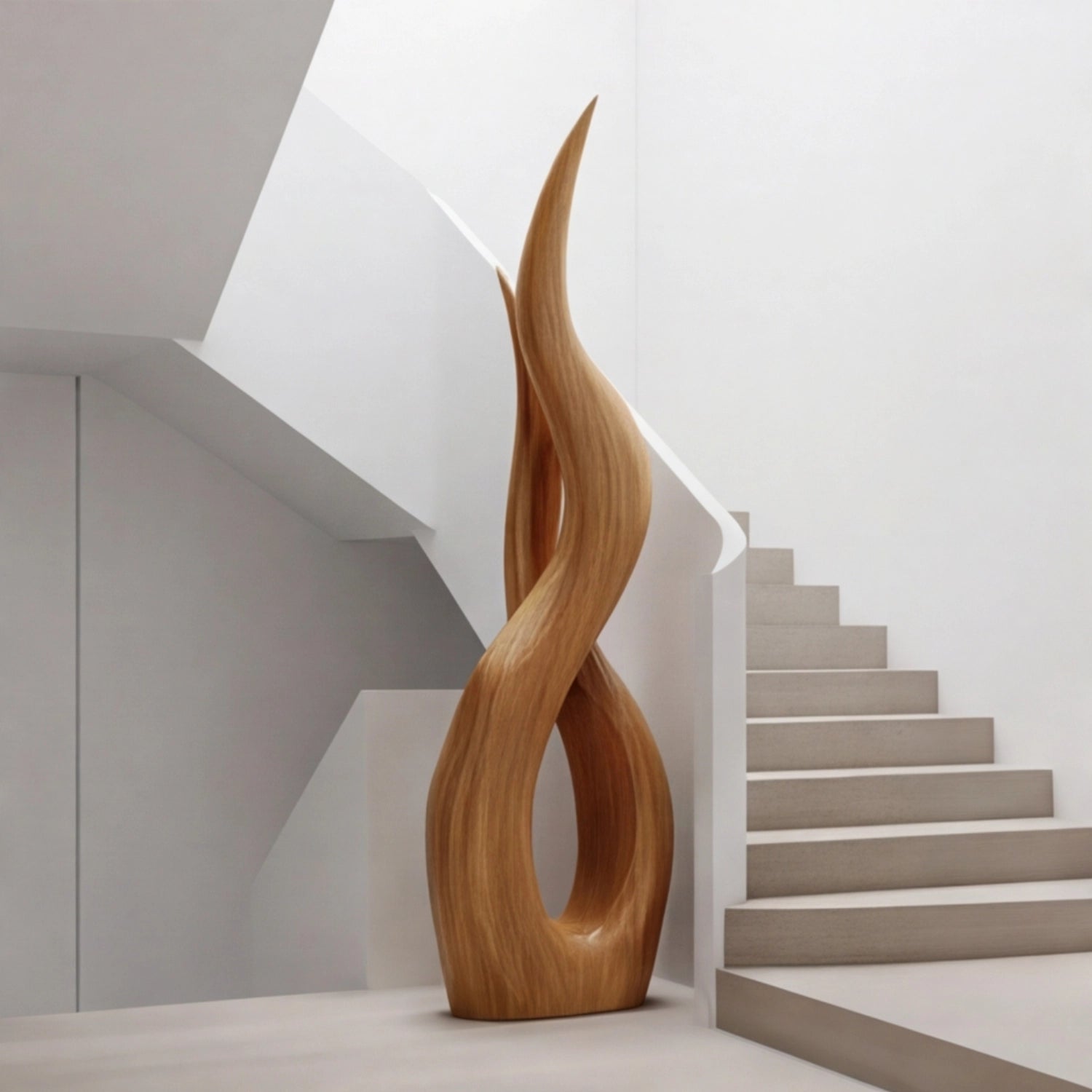 Large Wood Sculpture | Twist Loop
