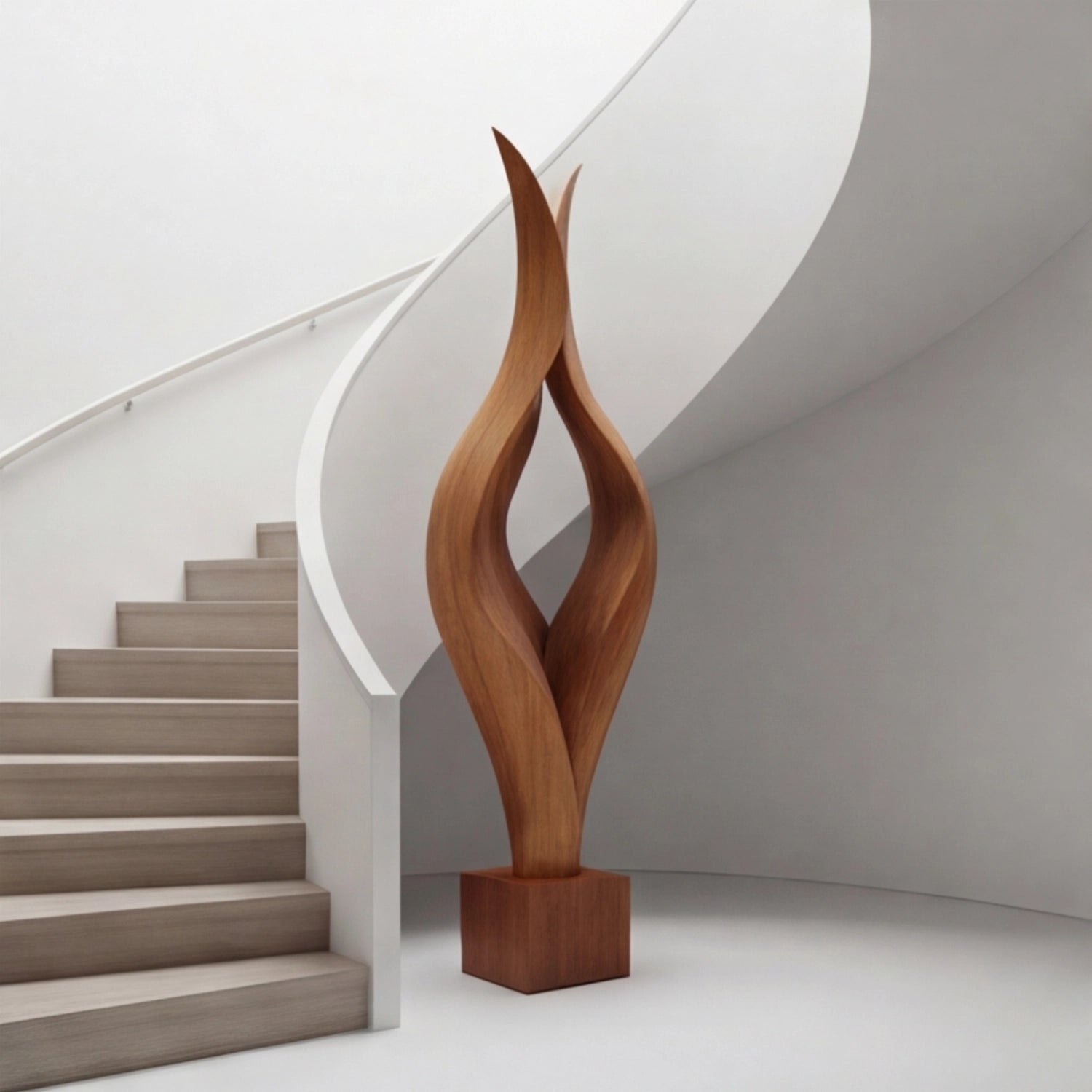 Large Wood Sculpture | Teak Entwine