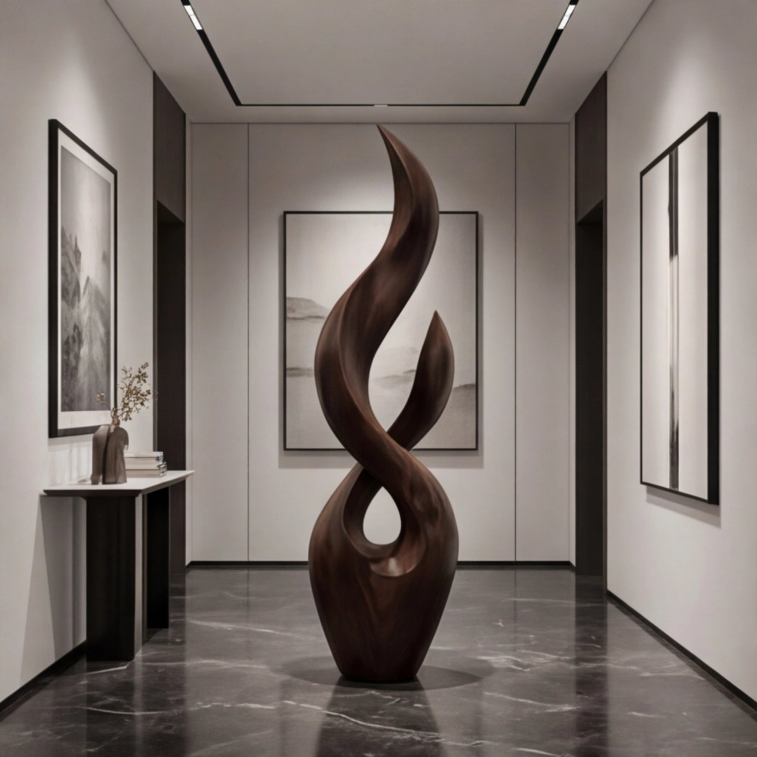 Large Wood Sculpture | Infinity Flame Knot