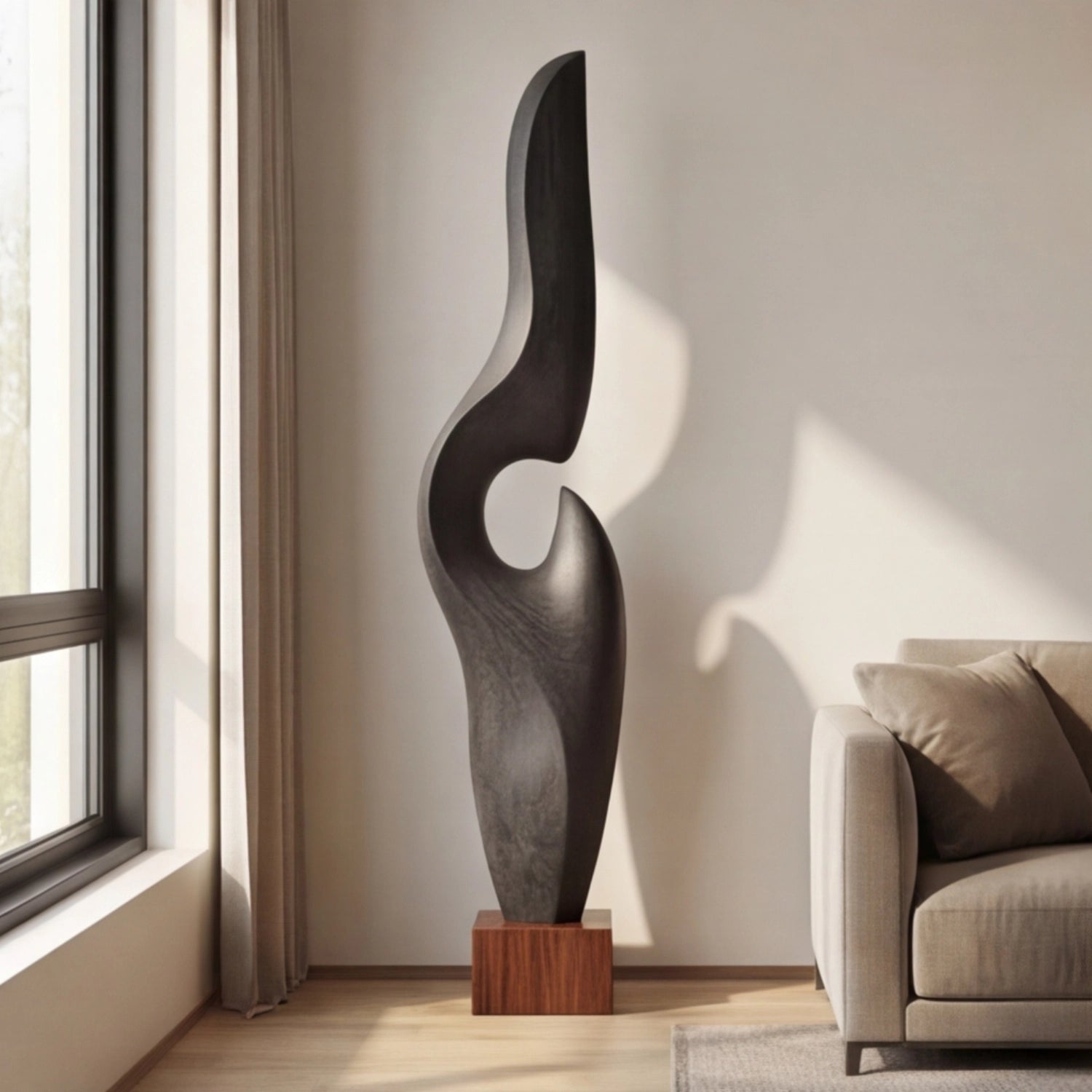 Large Wood Sculpture | Embrace of the Void