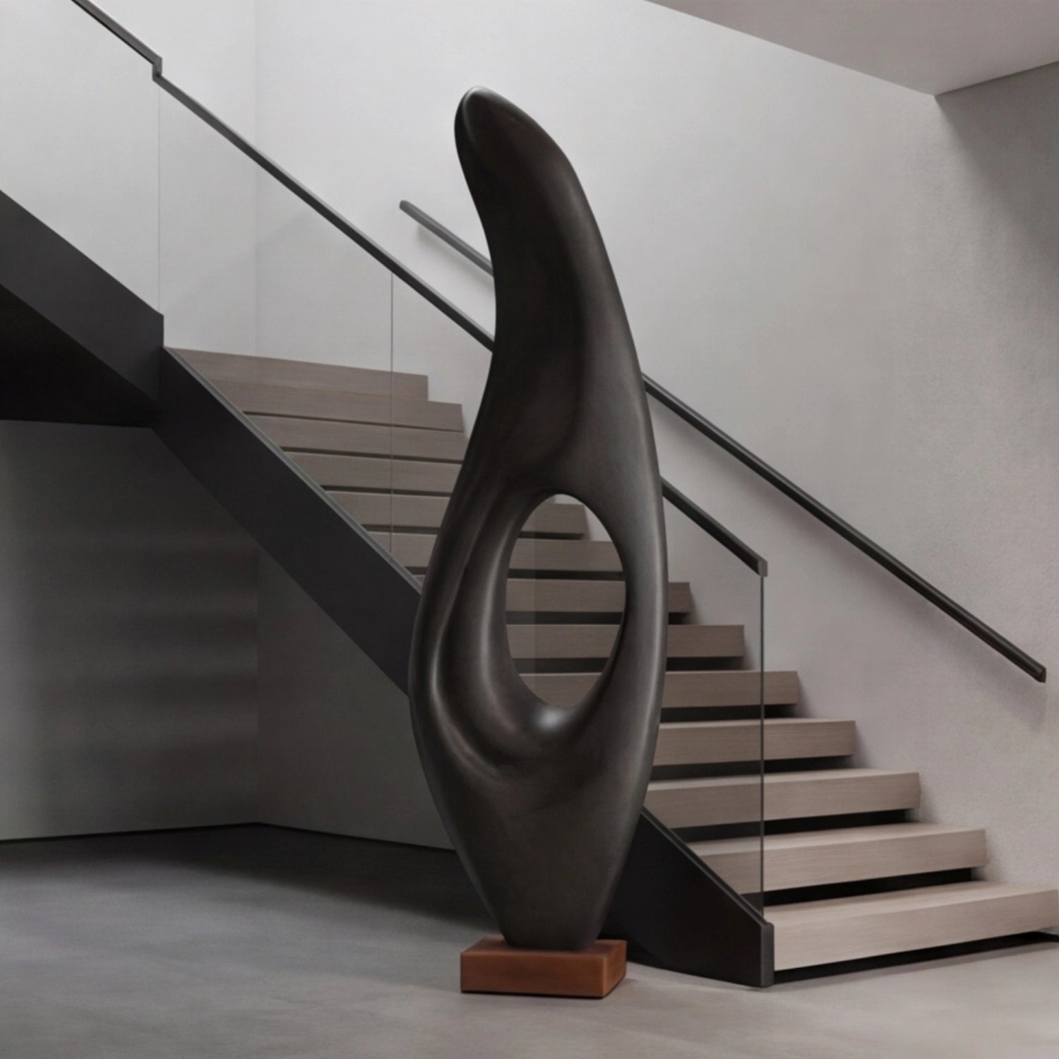 Large Wood Sculpture | Teardrop Eclipse