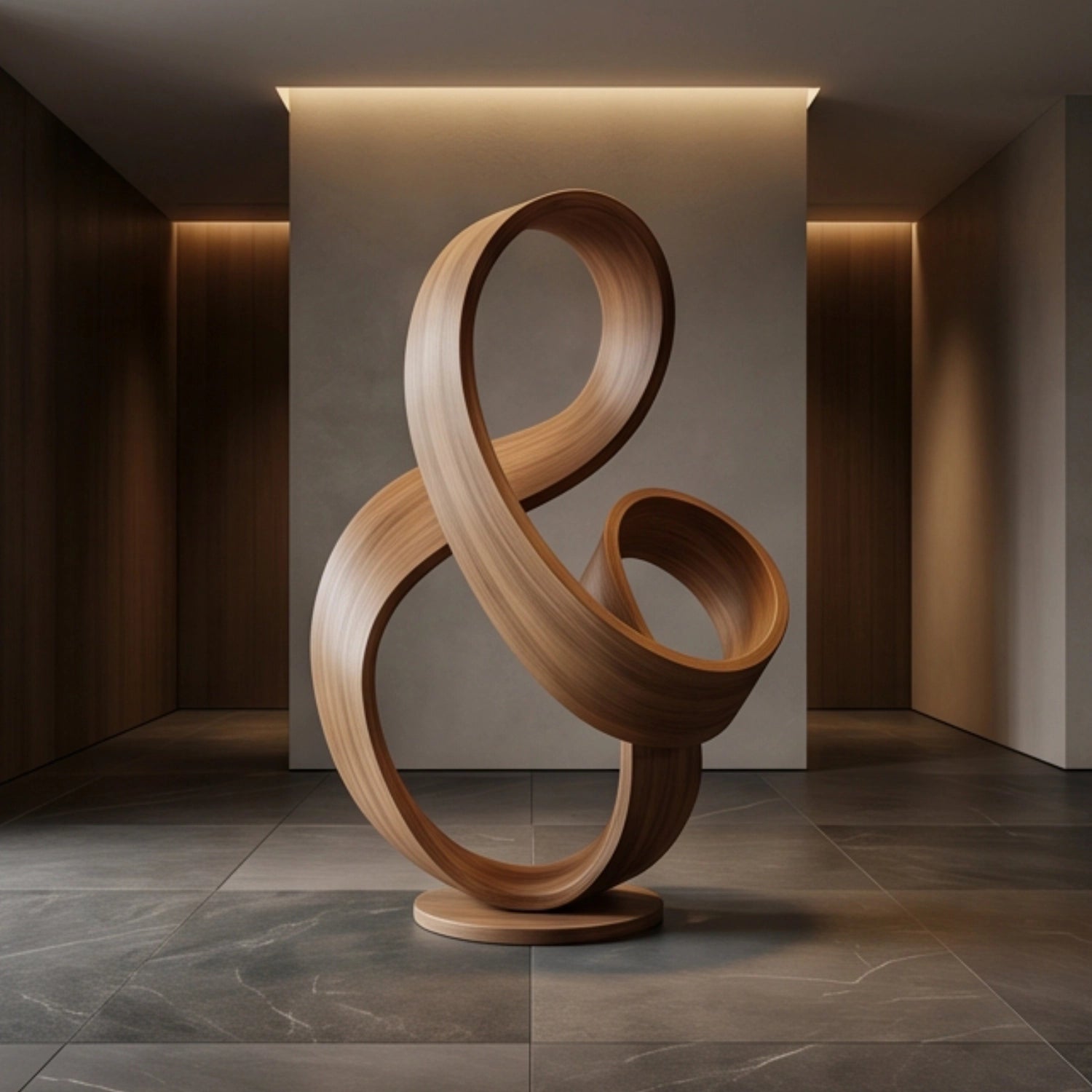 Large Wood Sculpture | Infinity Loops