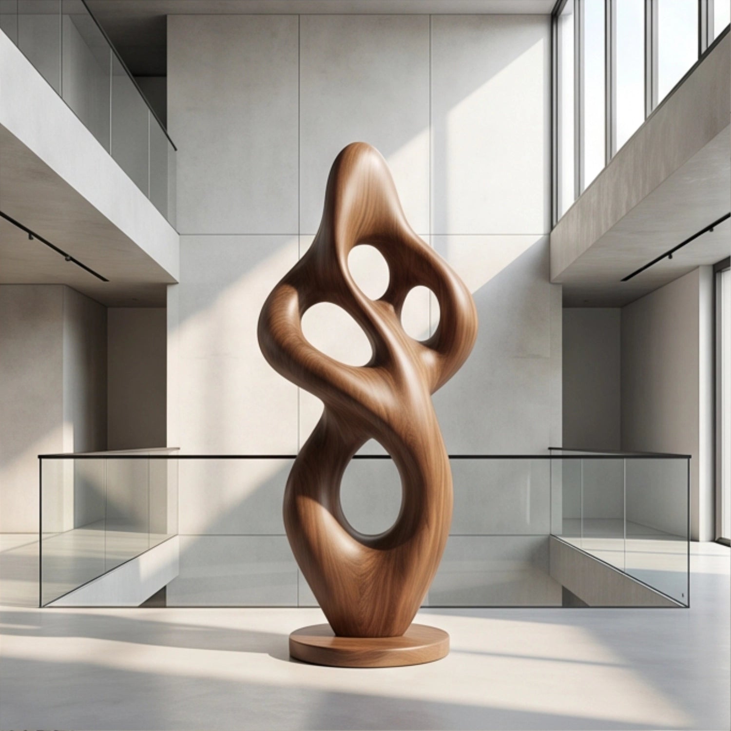 Large Wood Sculpture | Chambered Flame