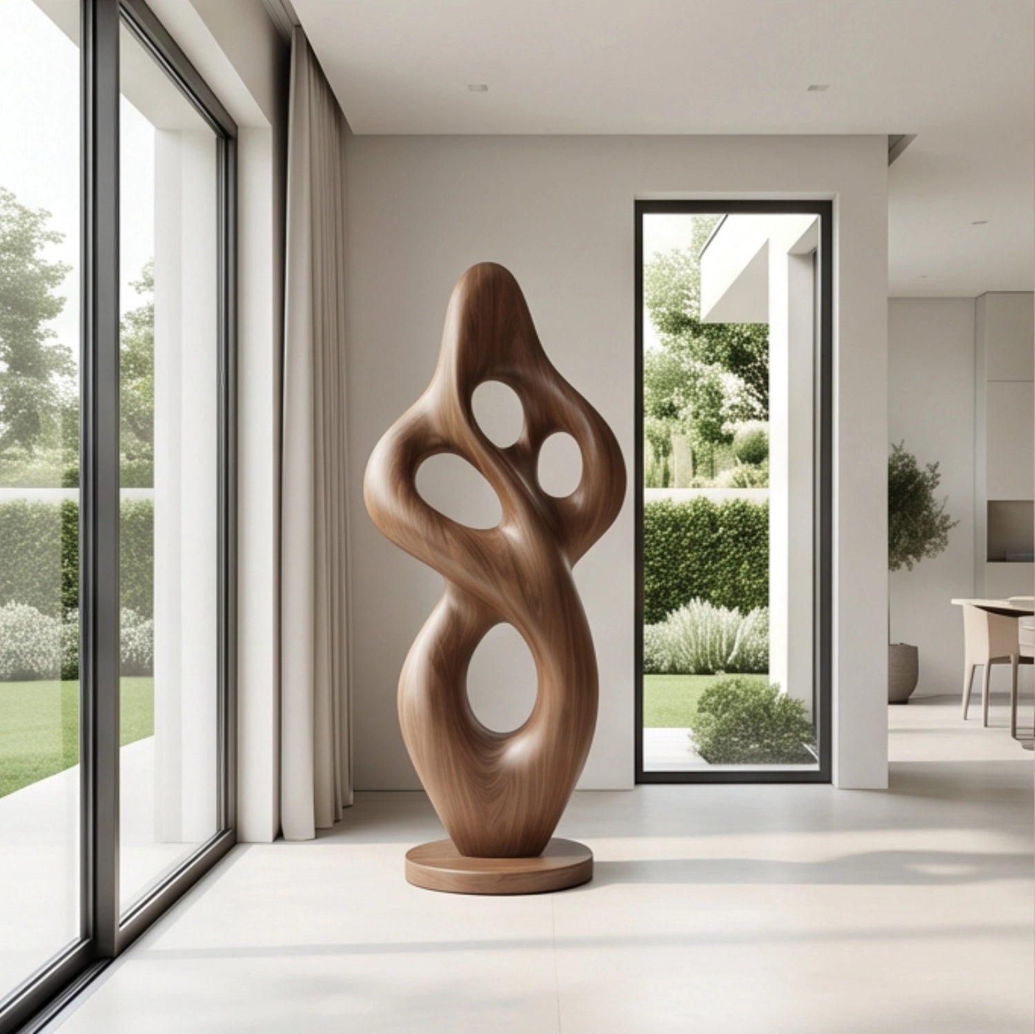 Large Wood Sculpture | Chambered Flame