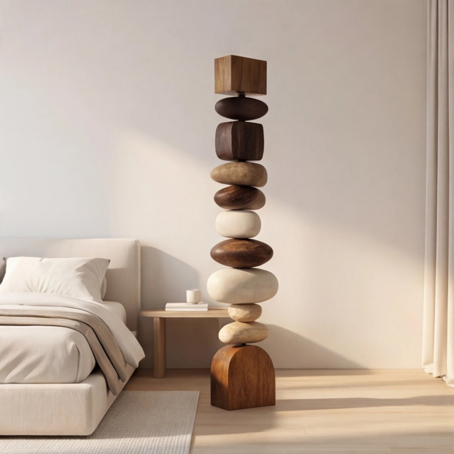 Large Wood Sculpture | Vertical Cairn