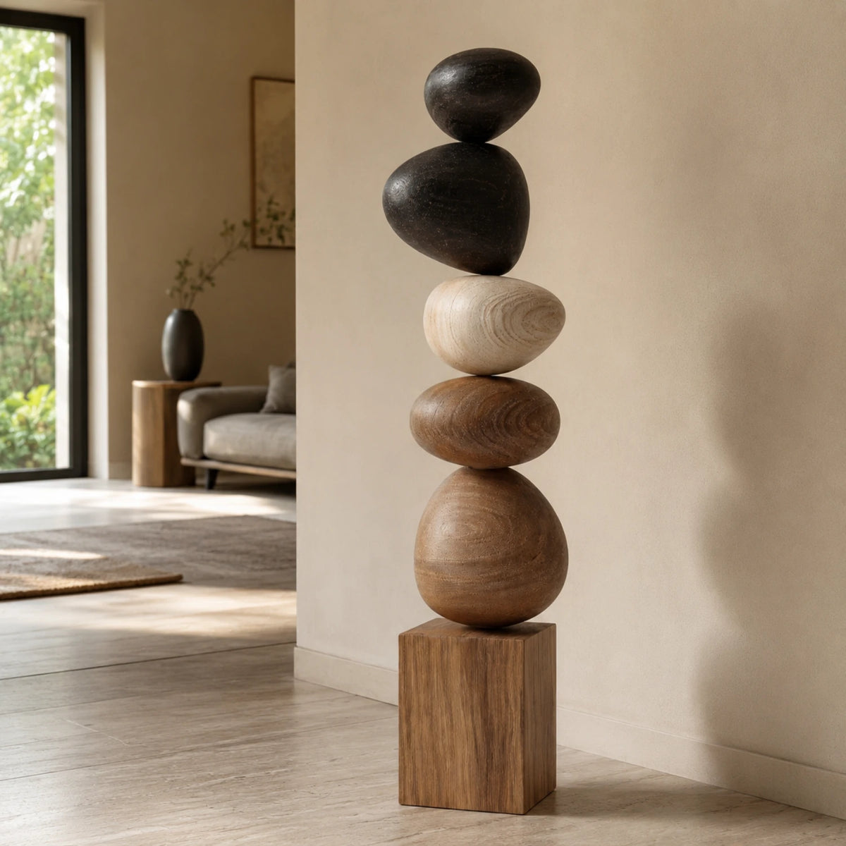 Large Wood Sculpture | Gradient Totem