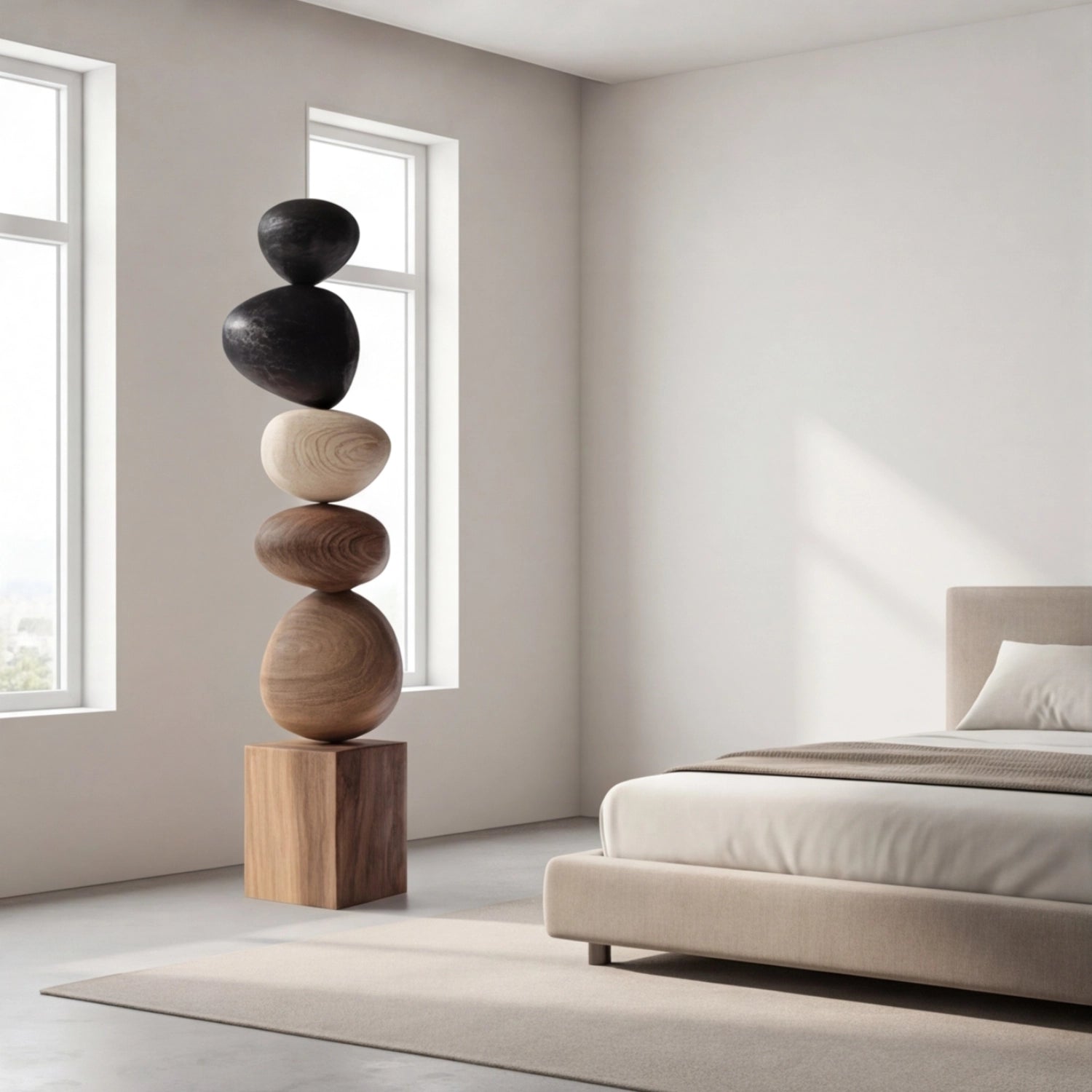 Large Wood Sculpture | Gradient Totem