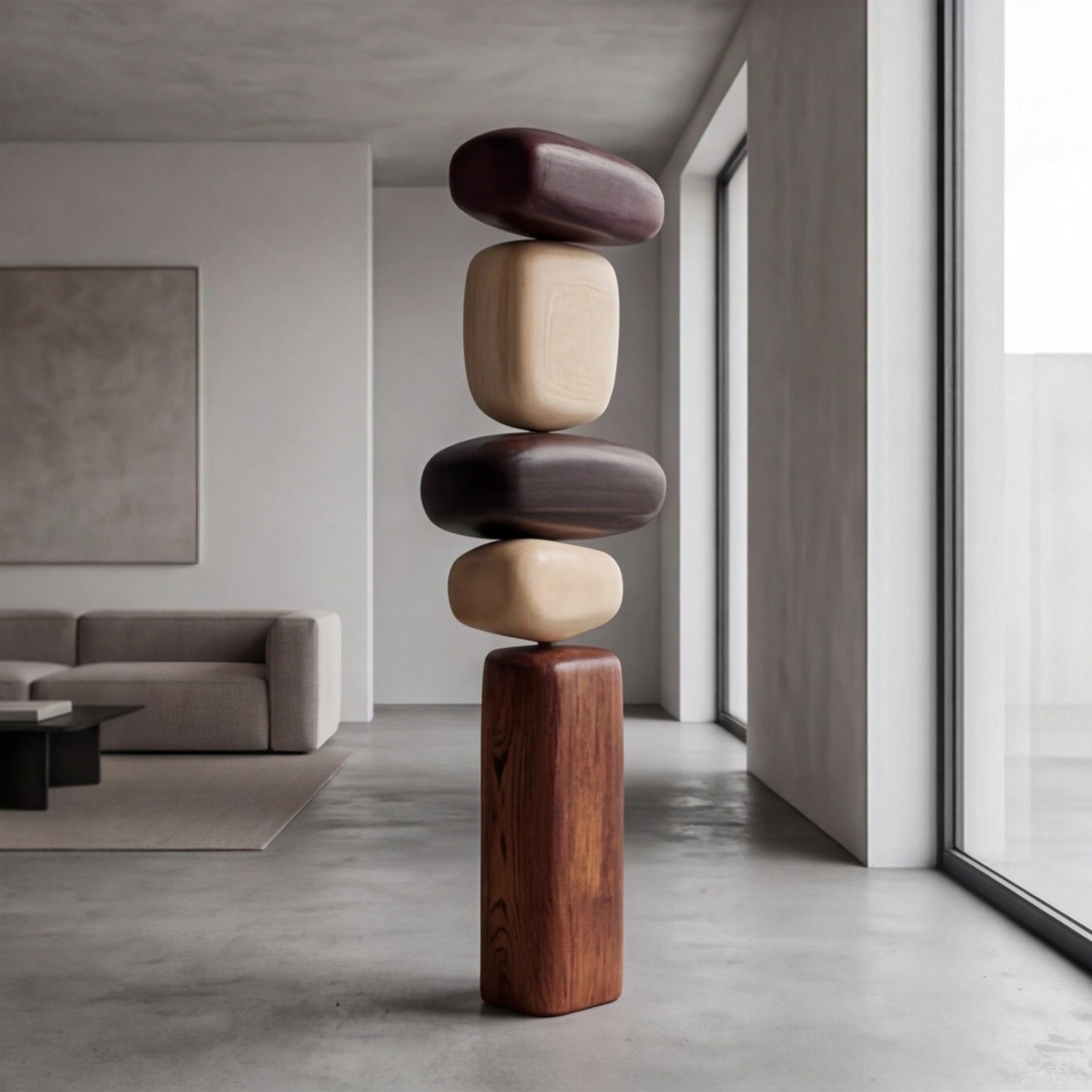 Large Wood Sculpture | Echoing Stack