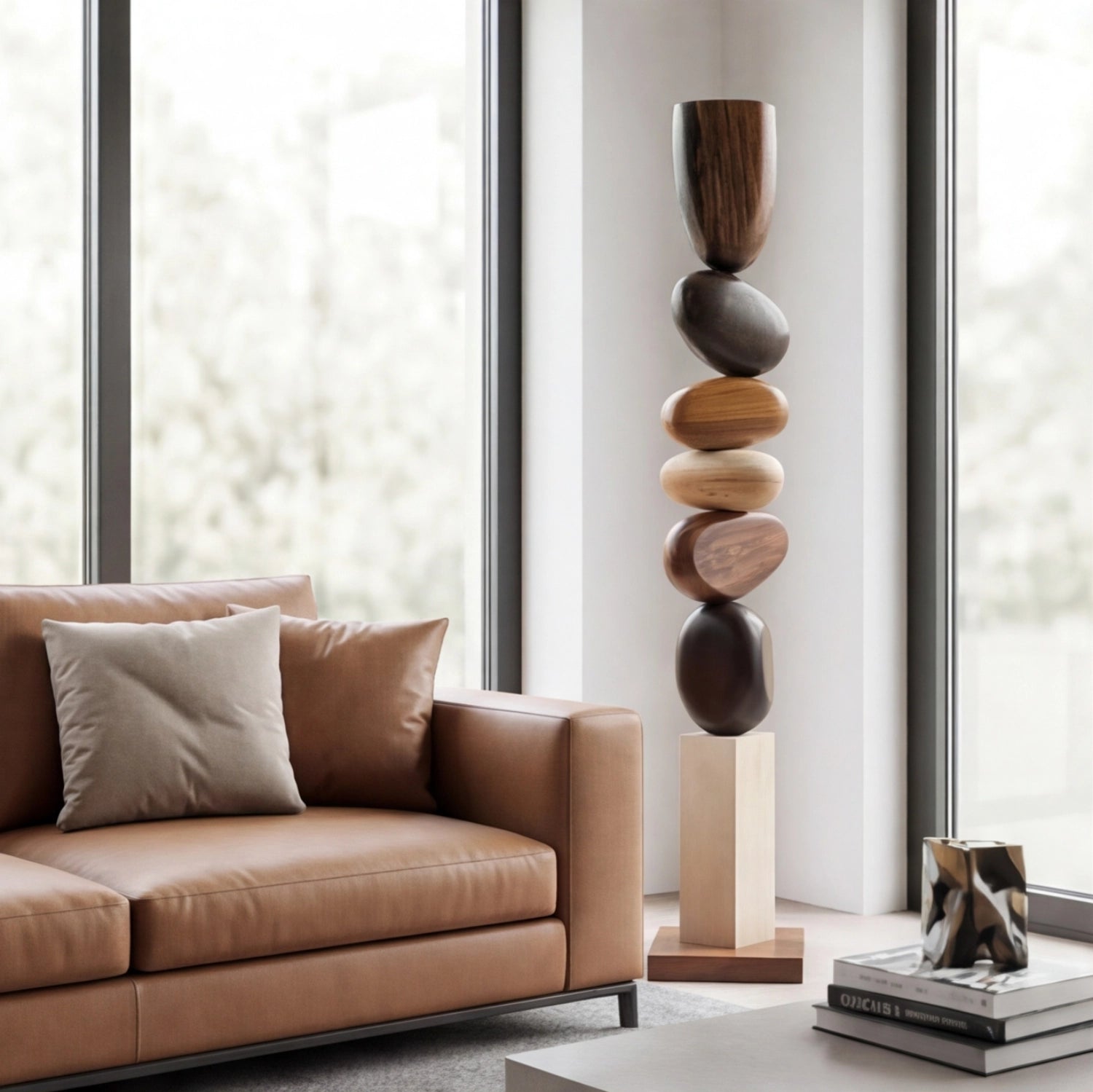 Large Wood Sculpture | Cairn of Light
