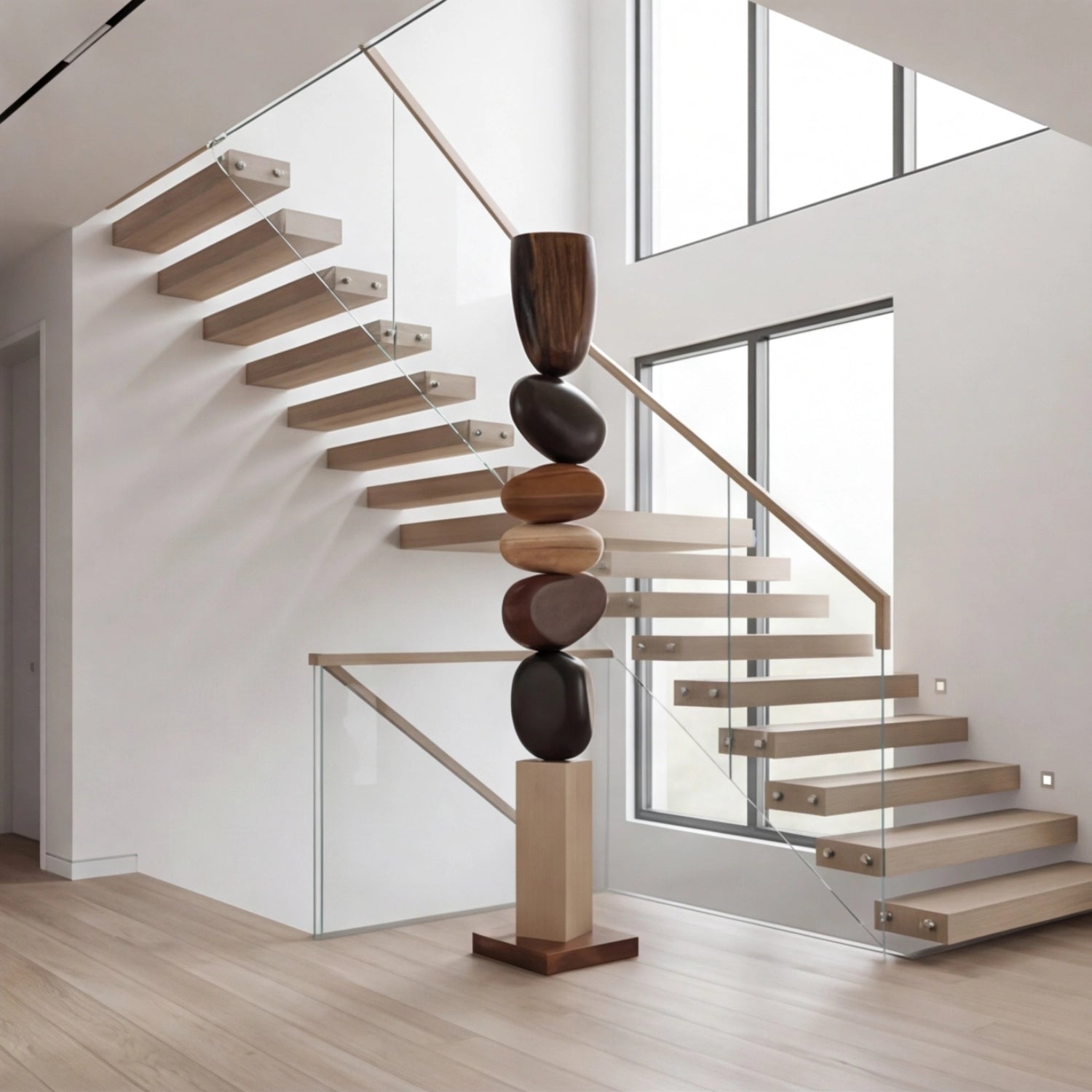 Large Wood Sculpture | Cairn of Light