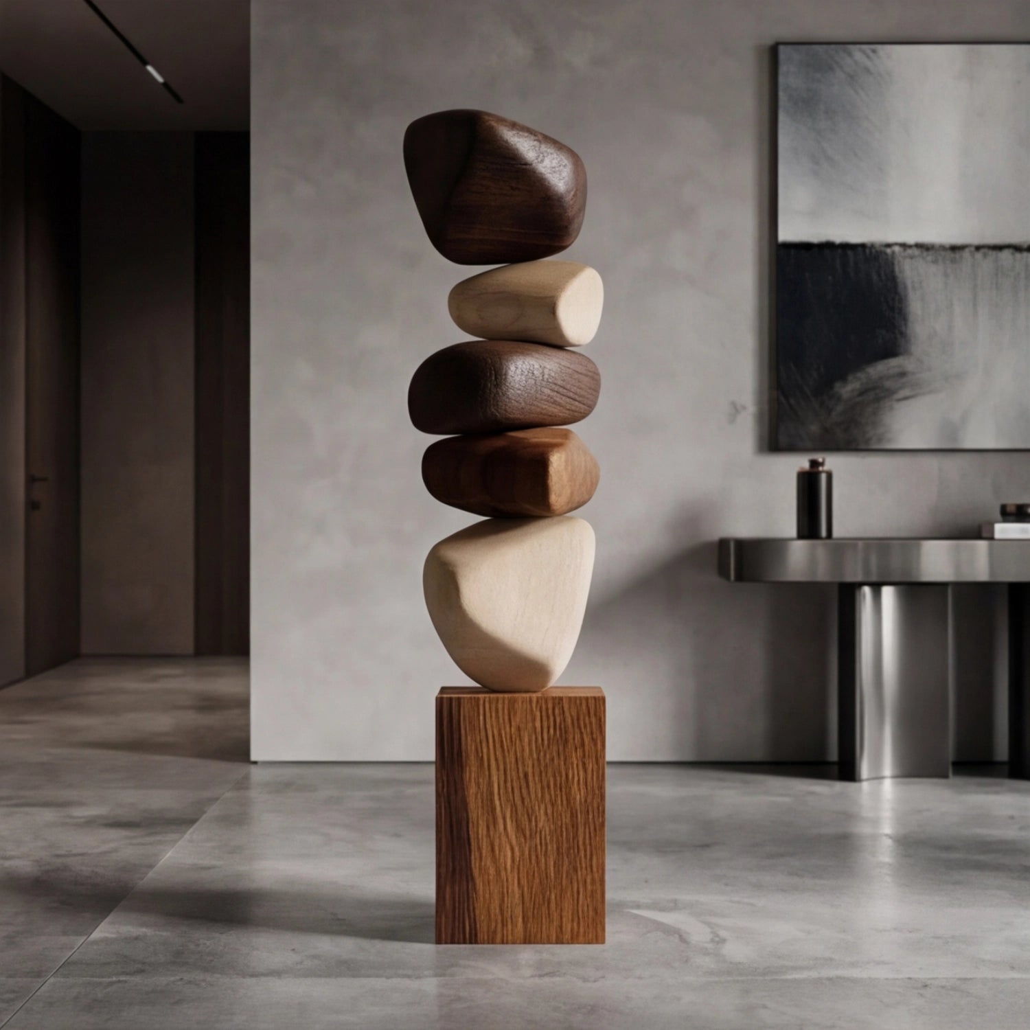 Large Wood Sculpture | Penta Light Balance
