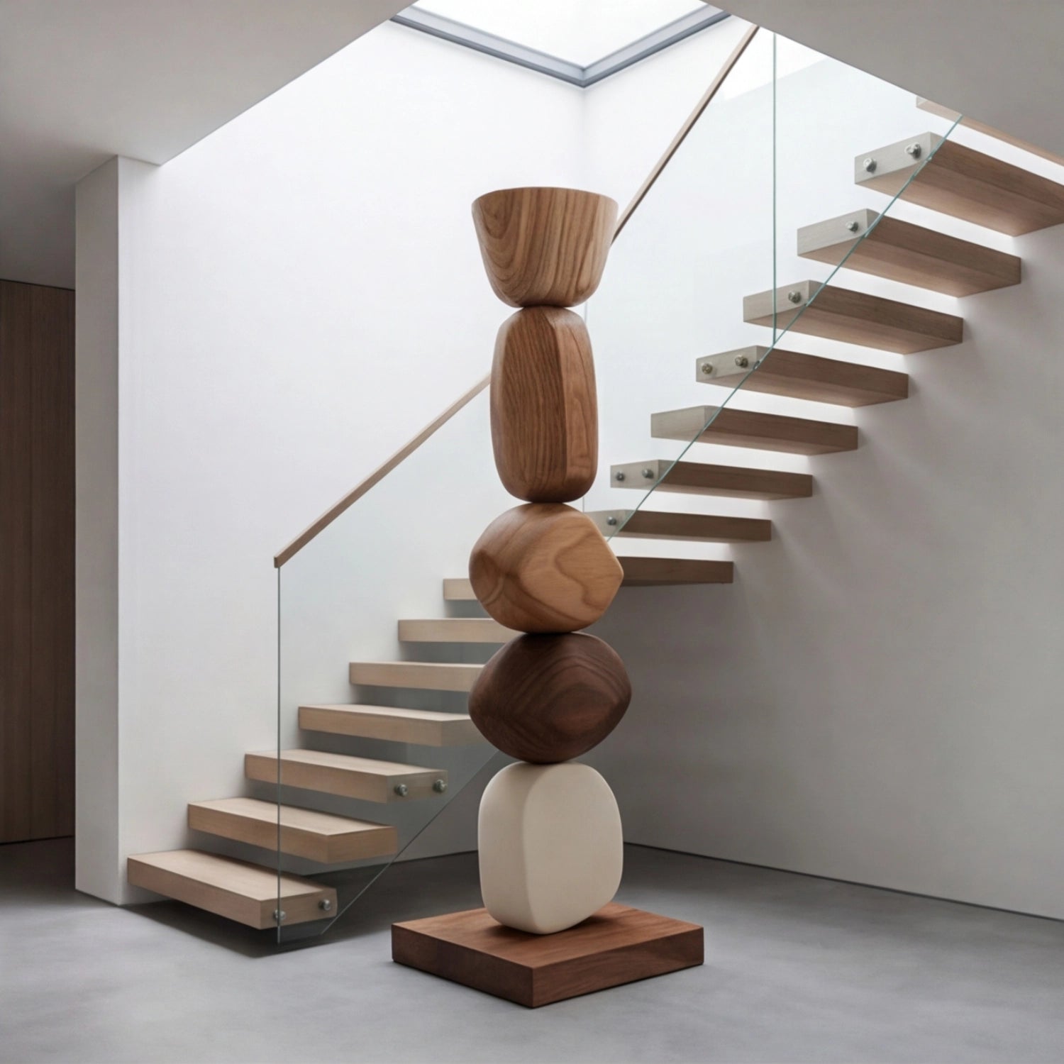 Large Wood Sculpture | Vertical Harmony Totem