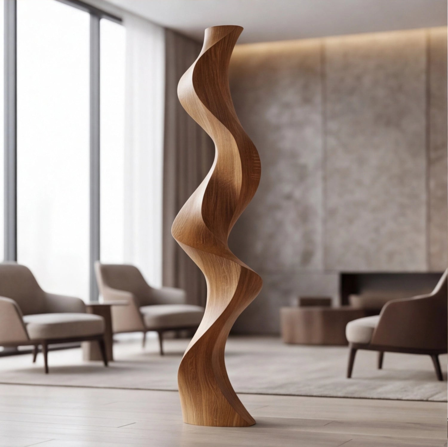 Large Wood Sculpture | Vertical Rhythm