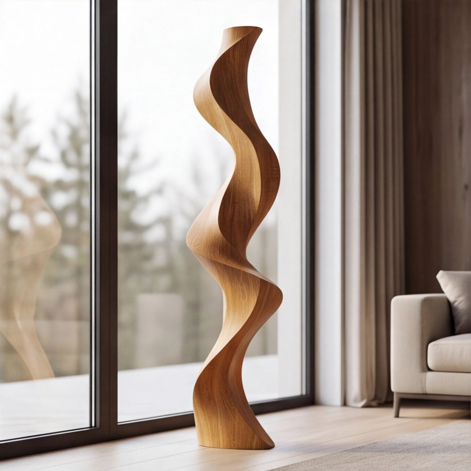 Large Wood Sculpture | Vertical Rhythm