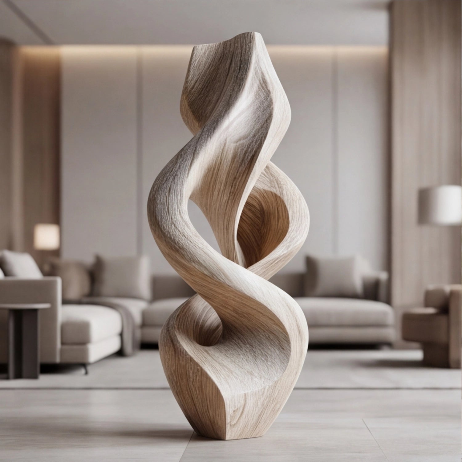 Large Wood Sculpture | Intertwined Wood Totem
