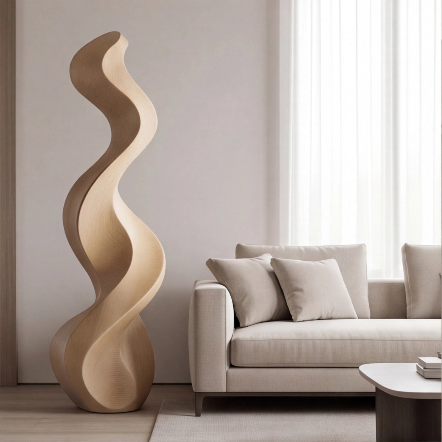 Large Wood Sculpture | Serpentine Form