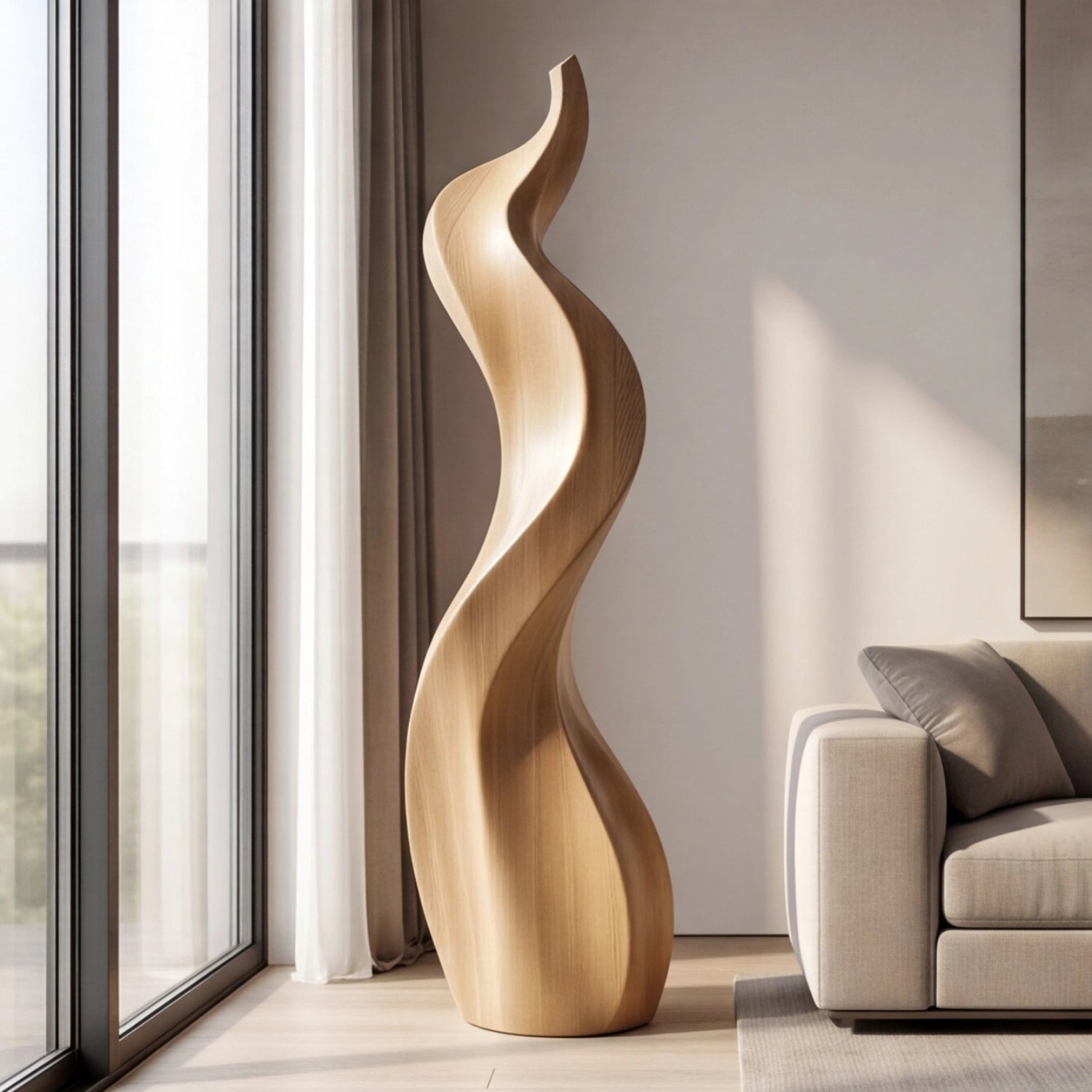 Large Wood Sculpture | Rising Grain Sculpture