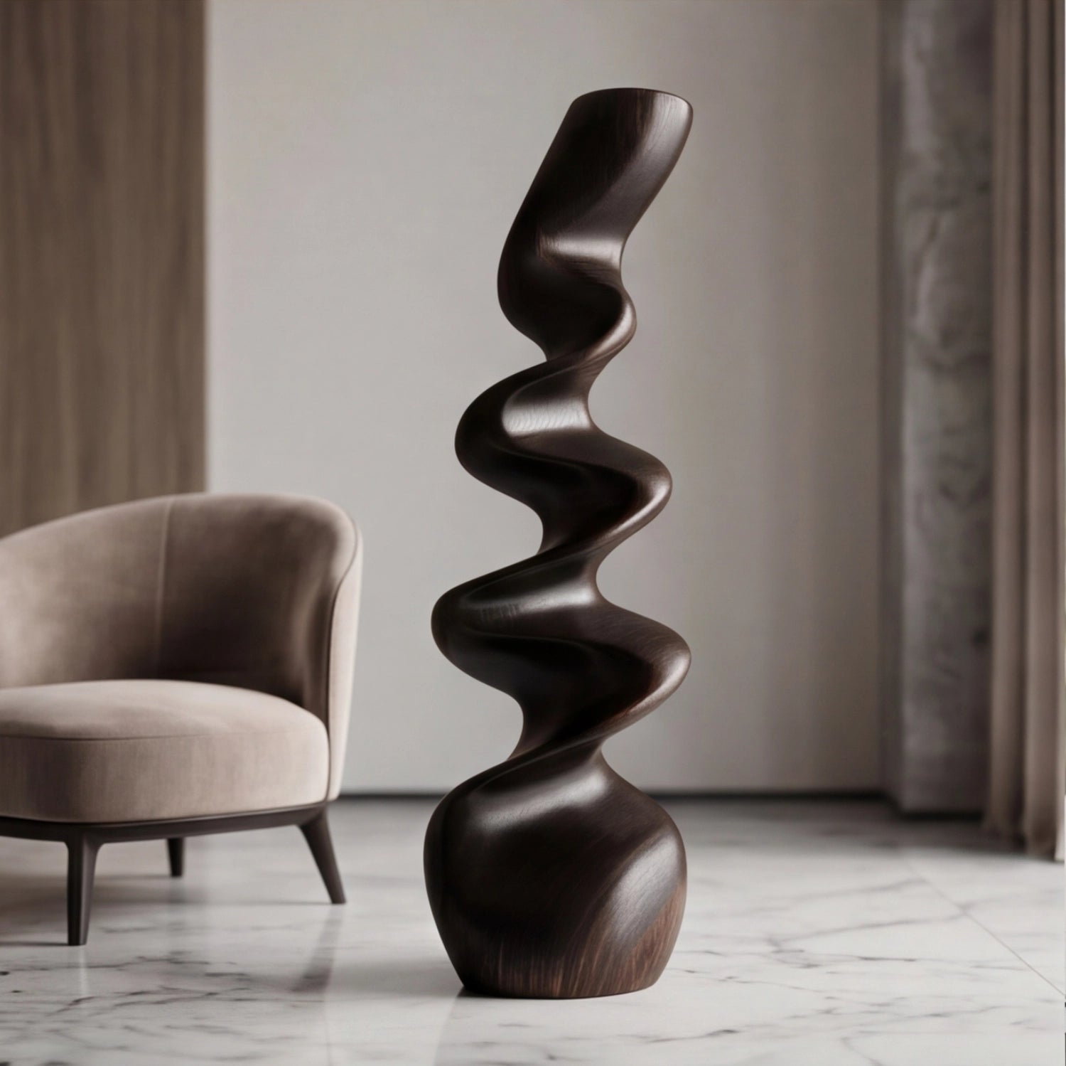 Large Wood Sculpture | Spire Twist