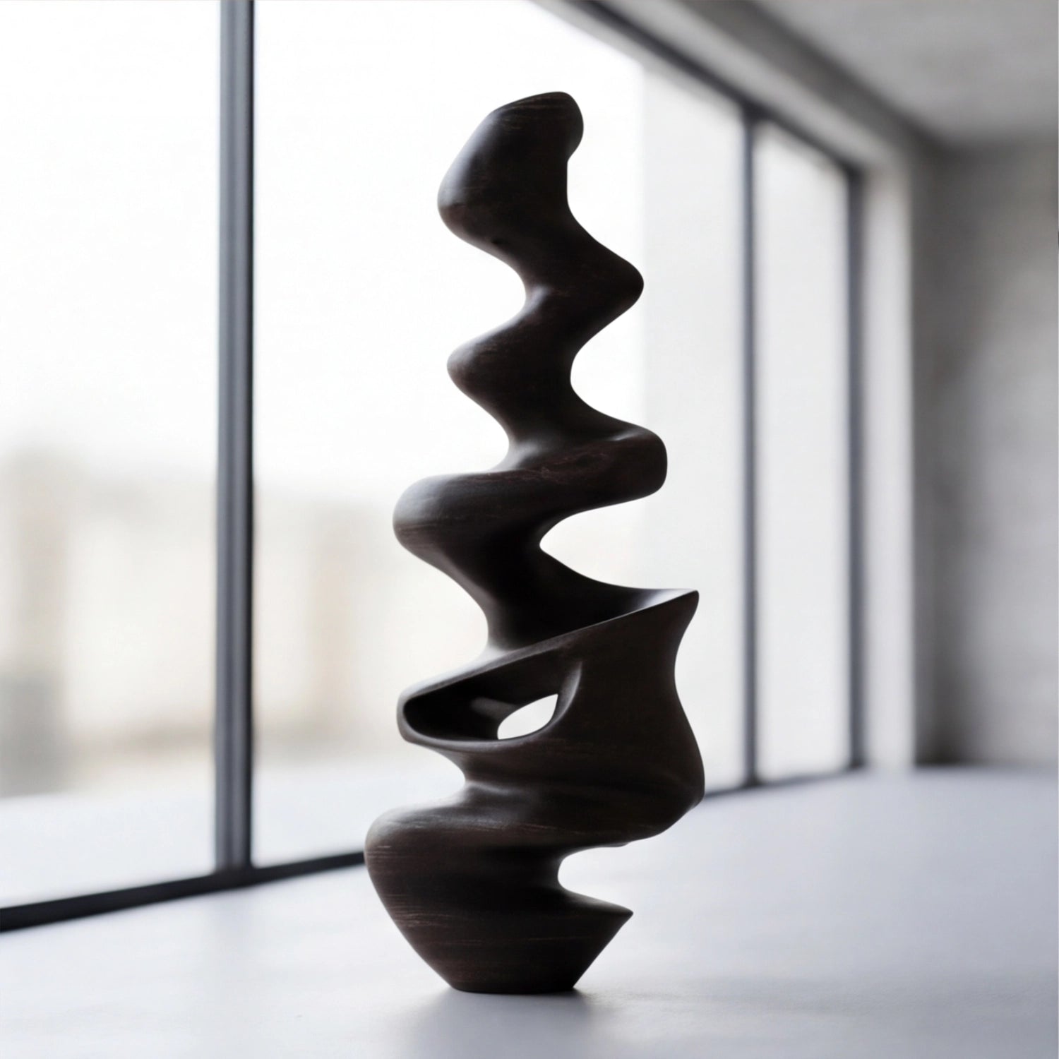 Large Wood Sculpture | Negative Space Form