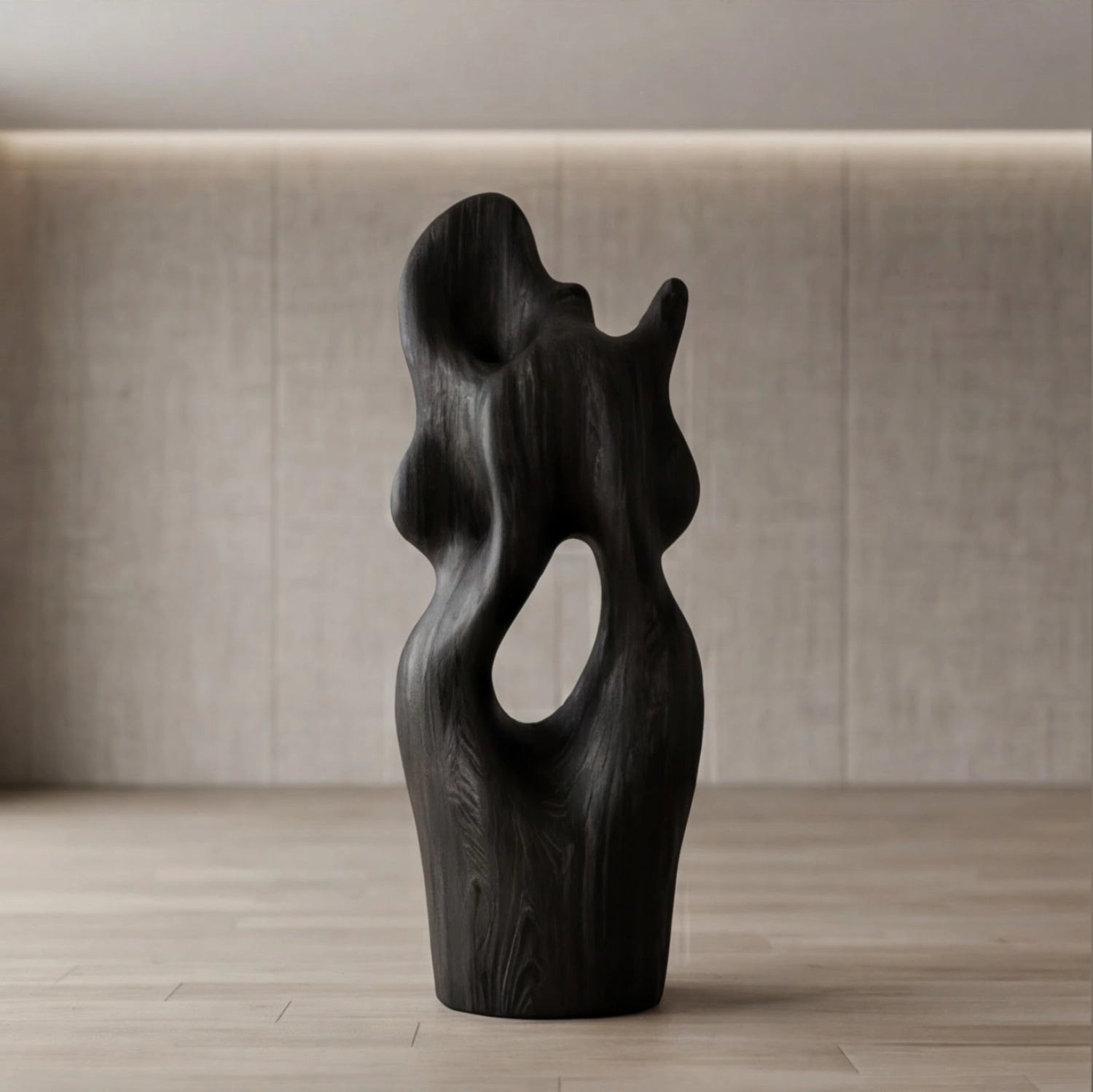 Large Wood Sculpture | Ebon Curve