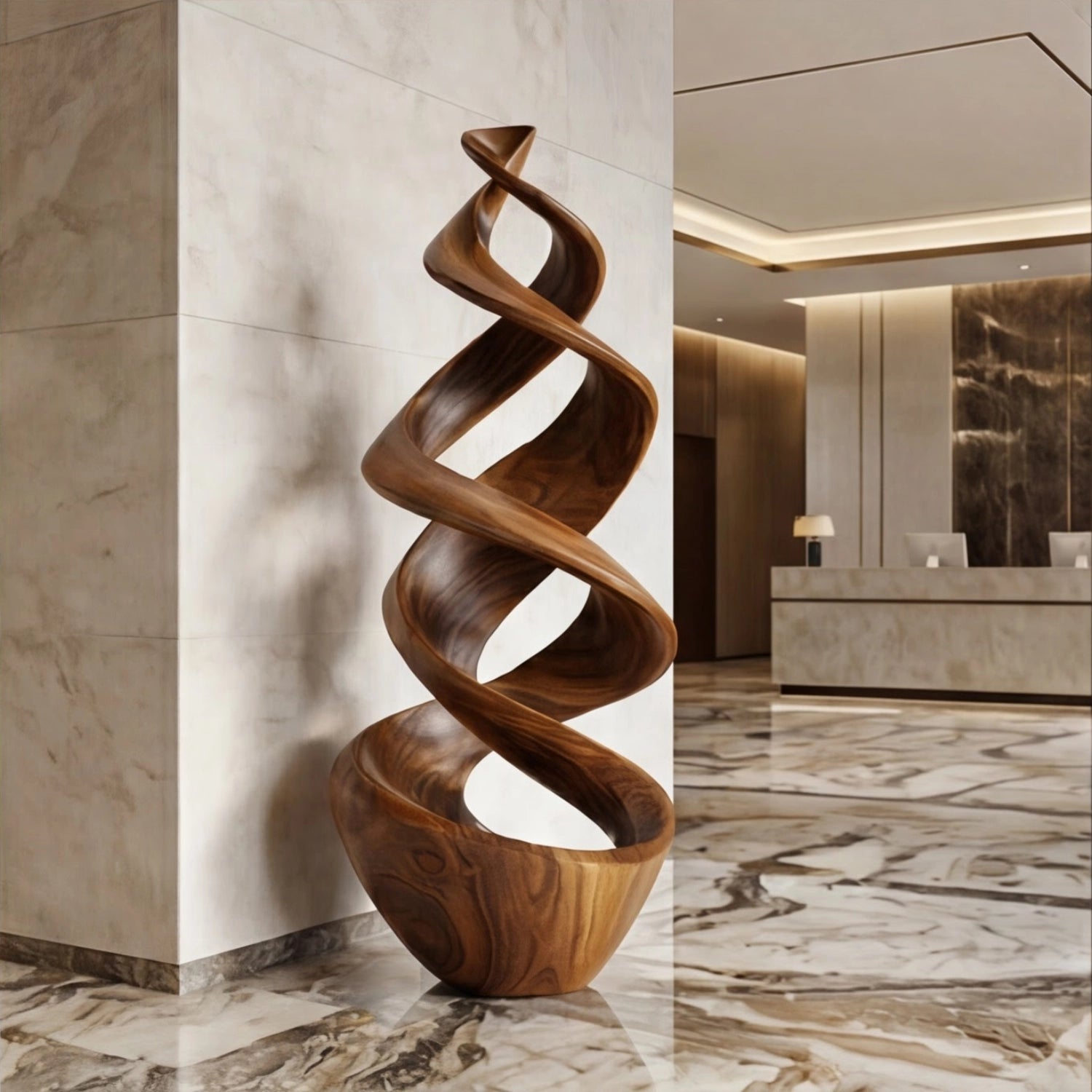 Large Wood Sculpture | Ascending Vortex