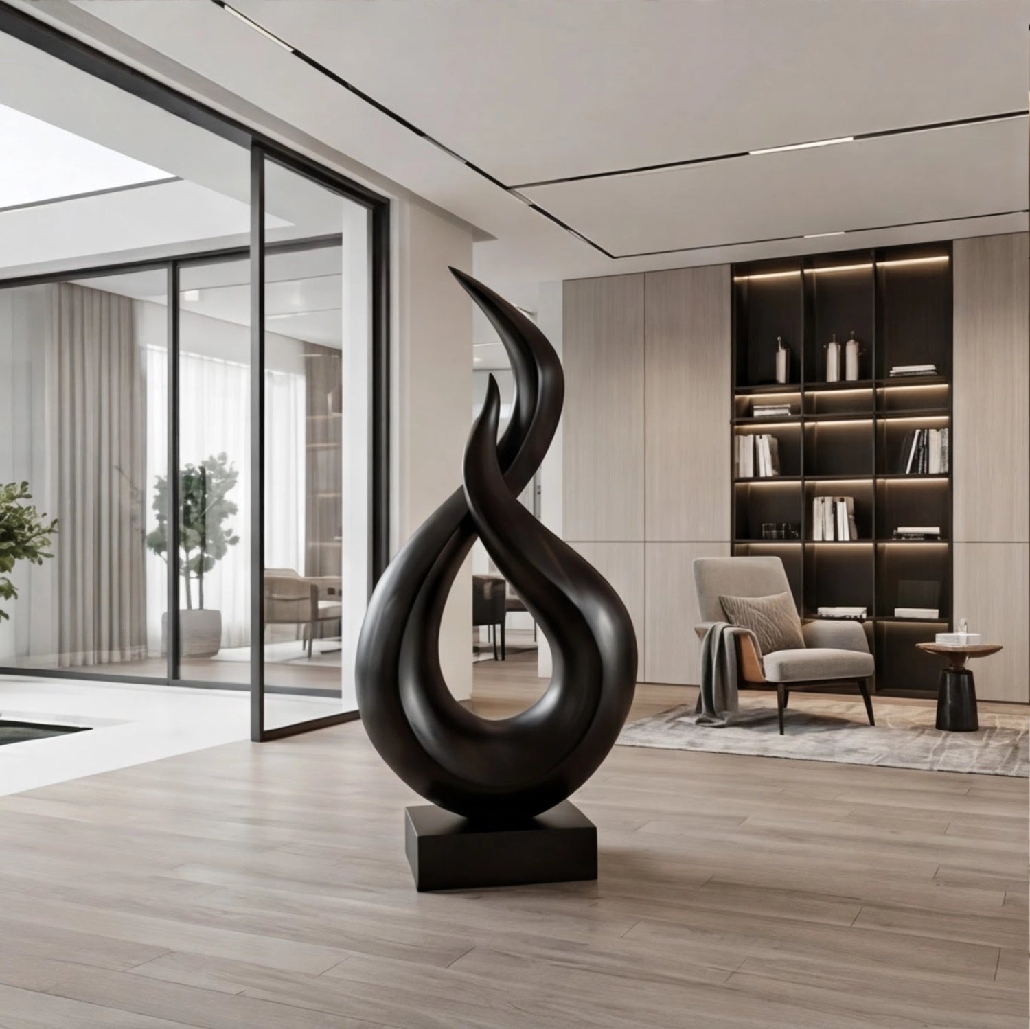 Large Wood Sculpture | Eternal Flame