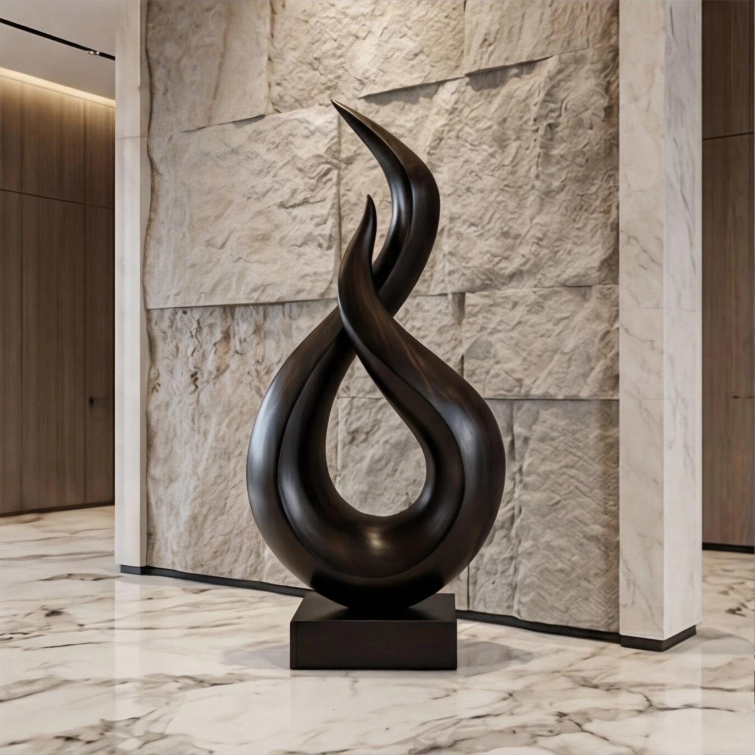 Large Wood Sculpture | Eternal Flame