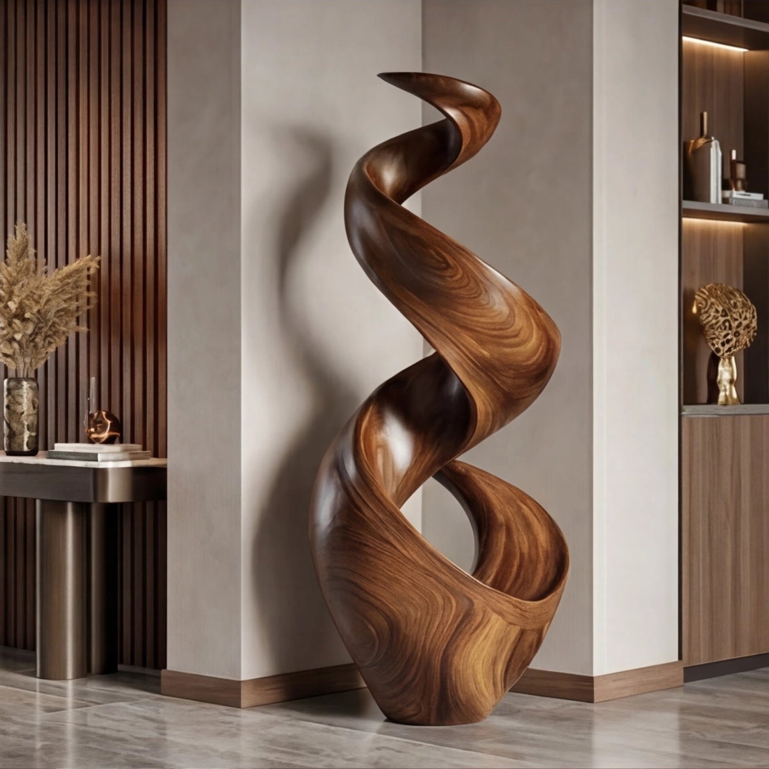 Large Wood Sculpture | Spiral Whisper