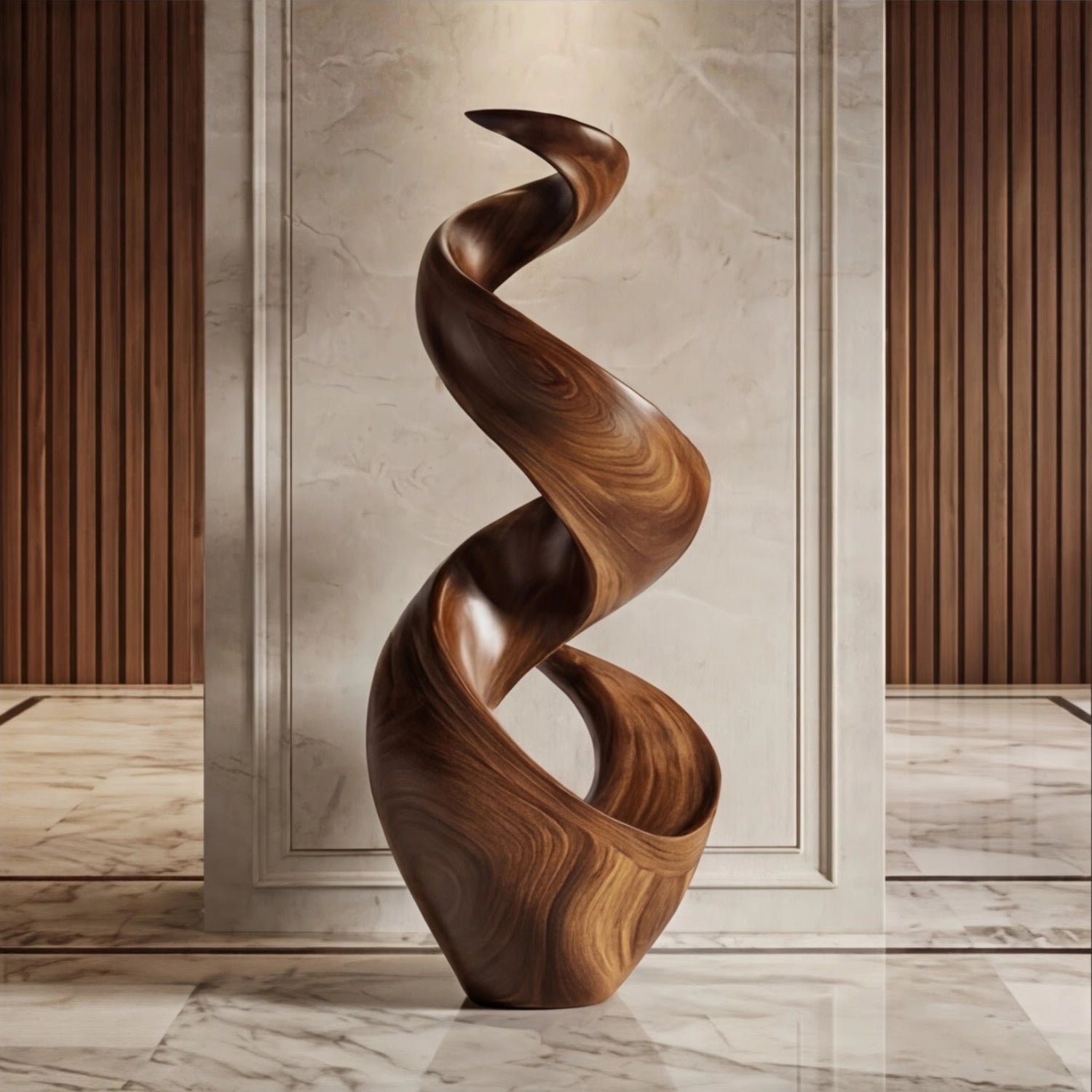Large Wood Sculpture | Spiral Whisper