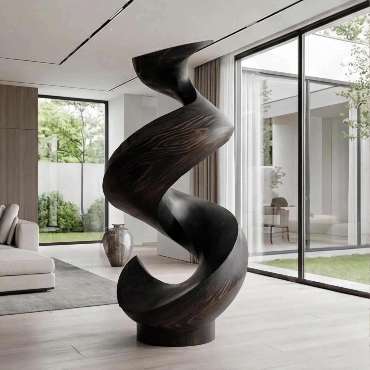 Large Wood Sculpture | Twisting Zenith