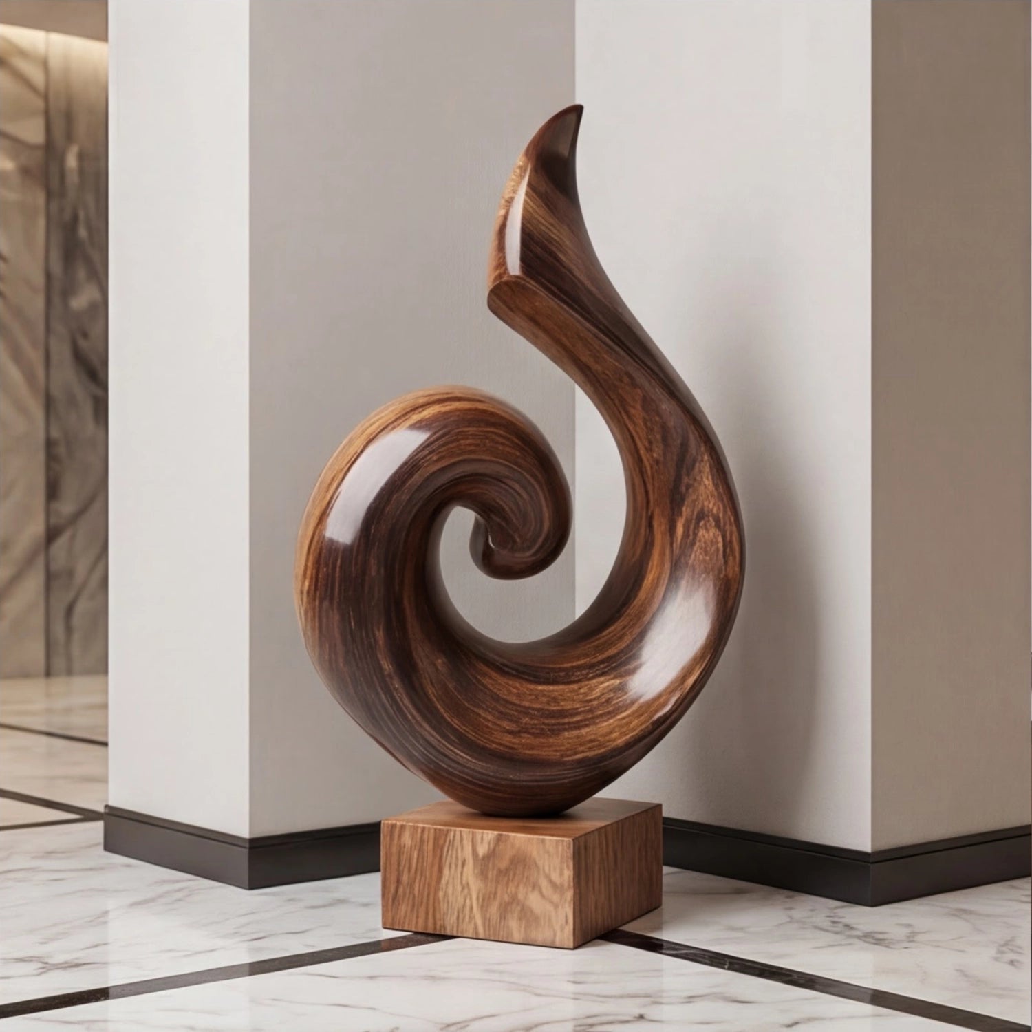 Large Wood Sculpture | Koru of the Wind