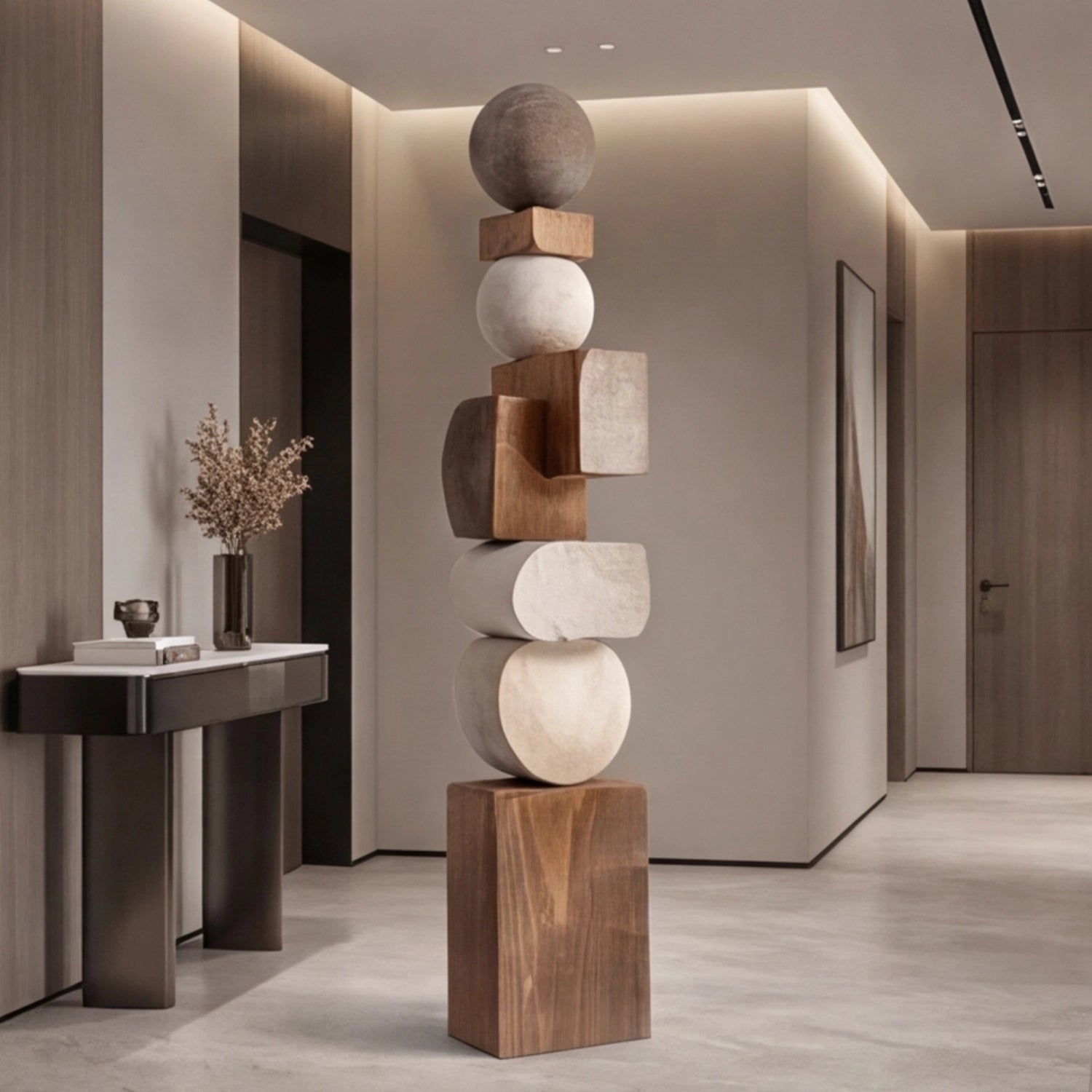 Large Wood Sculpture | Totem of Balance