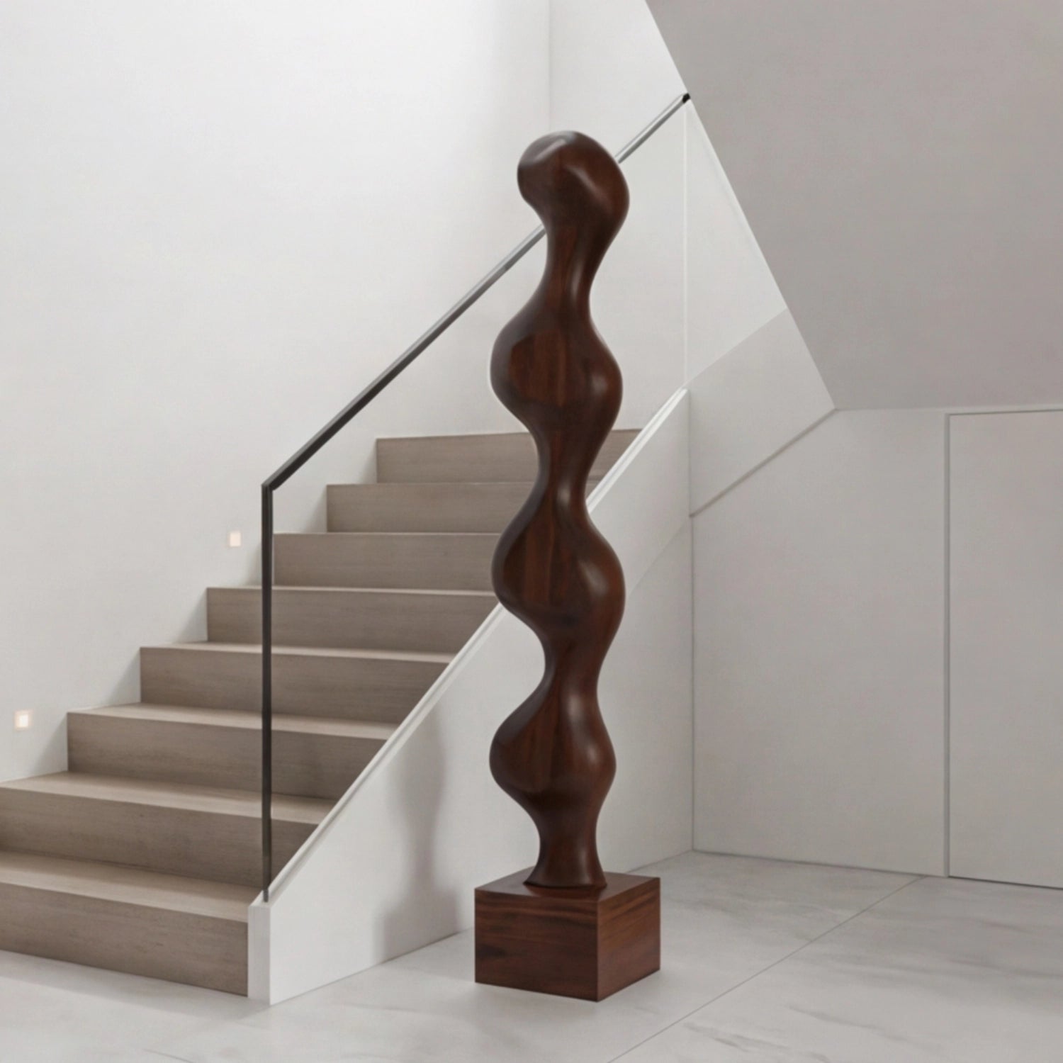 Large Wood Sculpture | Flowing Wave Form