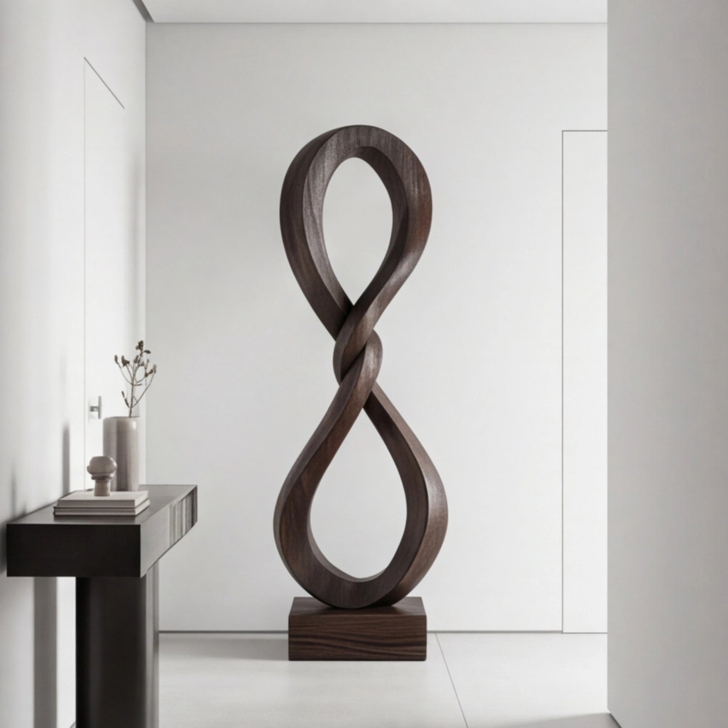 Large Wood Sculpture | Infinity Loop Form