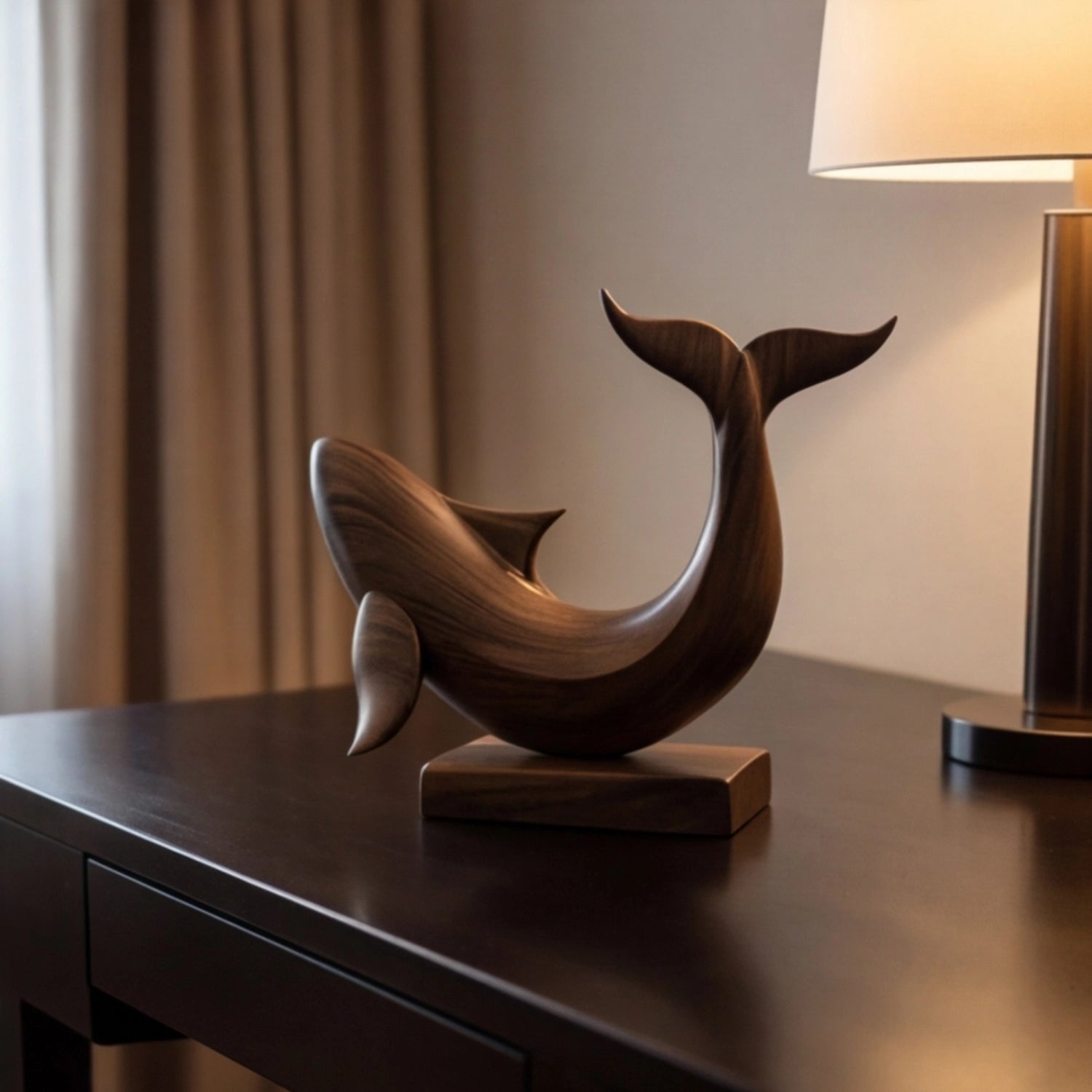 Wood Sculpture | Whale Tail Leap