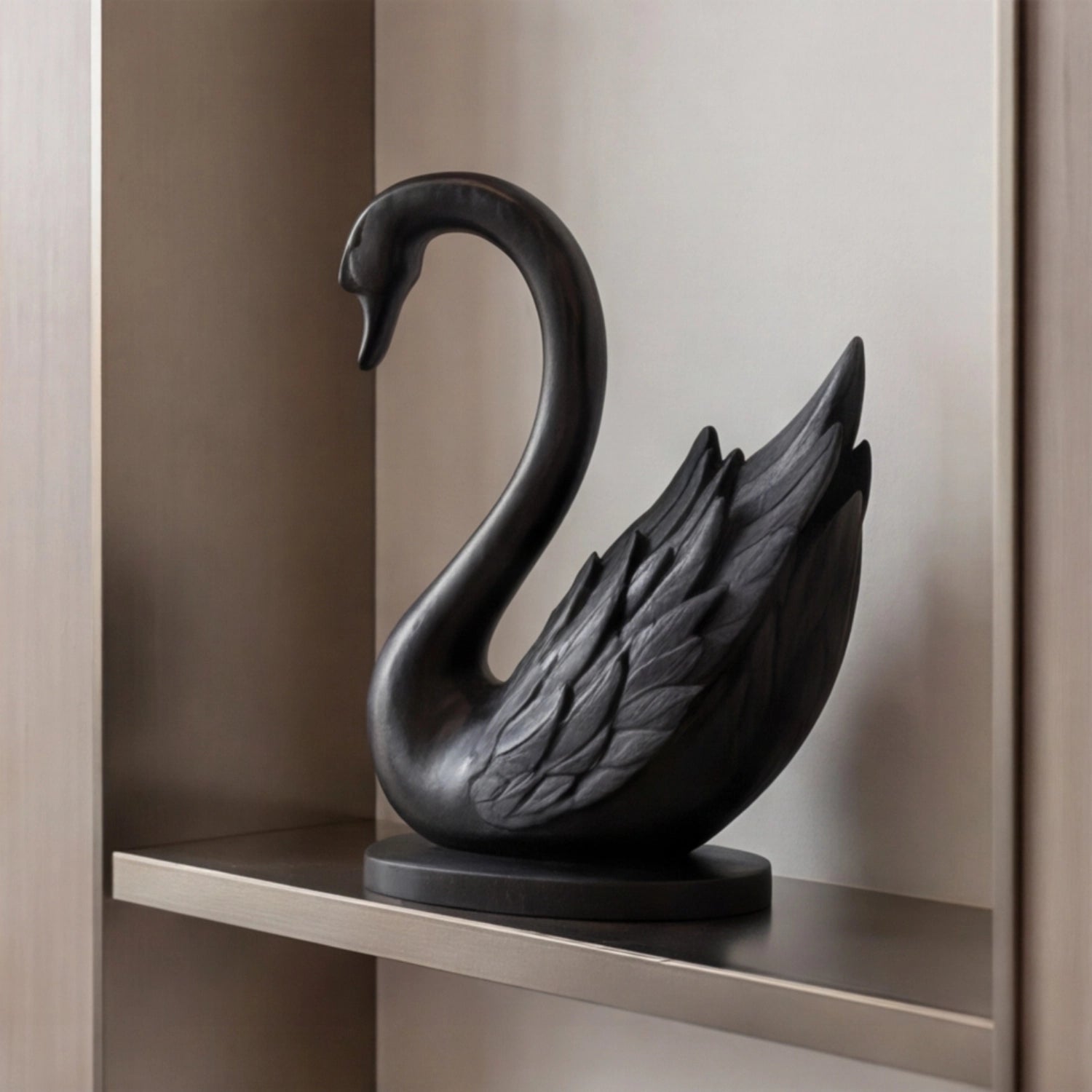 Wood Sculpture | Swan Curve Totem