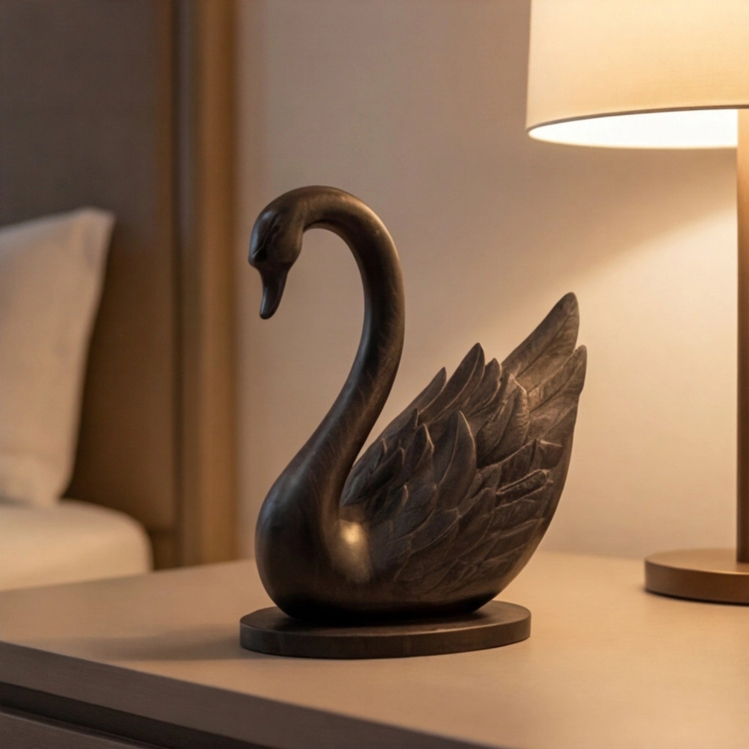 Wood Sculpture | Swan Curve Totem